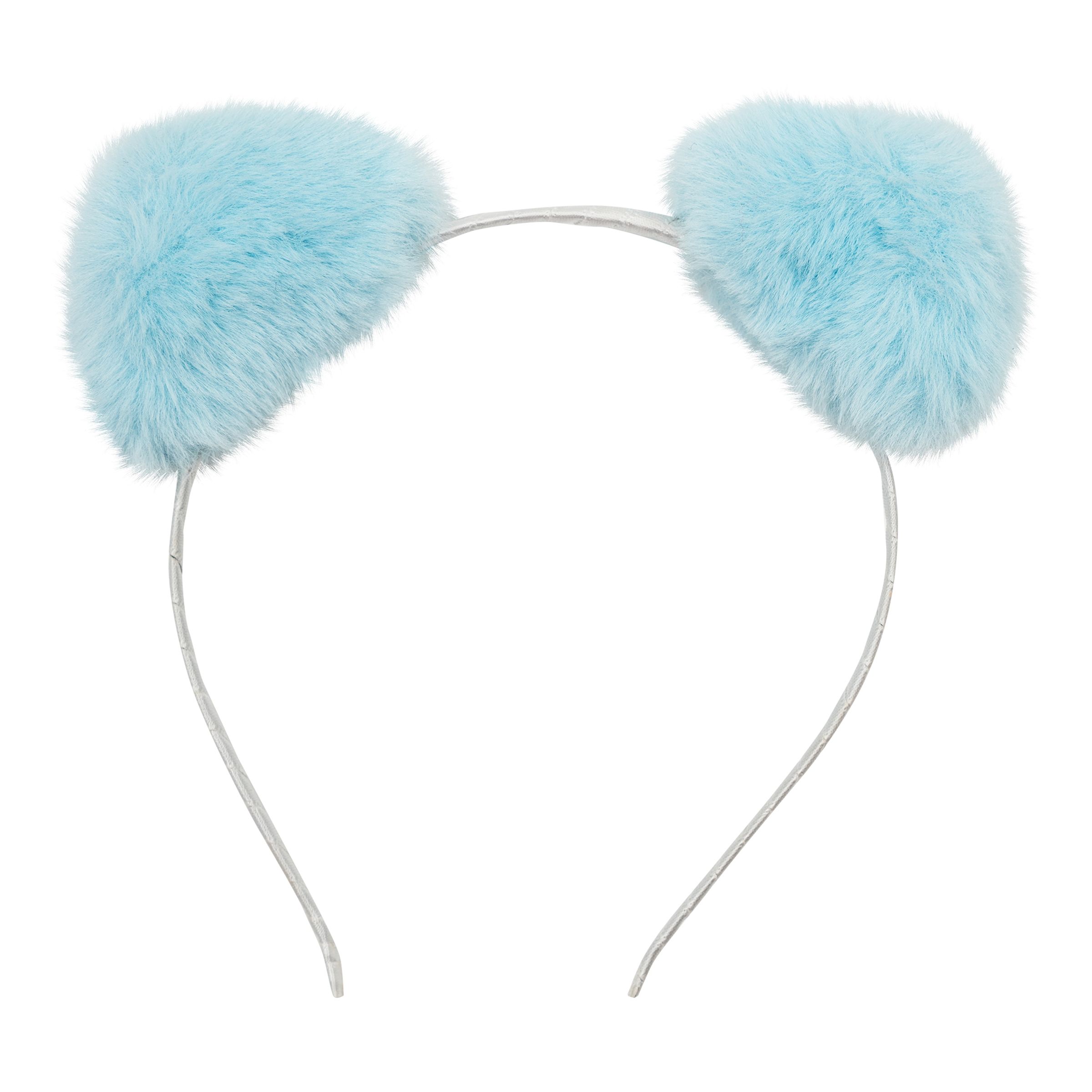 Fluffigt LED Diadem med Öron - Blå | Tillbehör//Hem//Maskerad//Maskeradaccessoarer | PartyOutlet