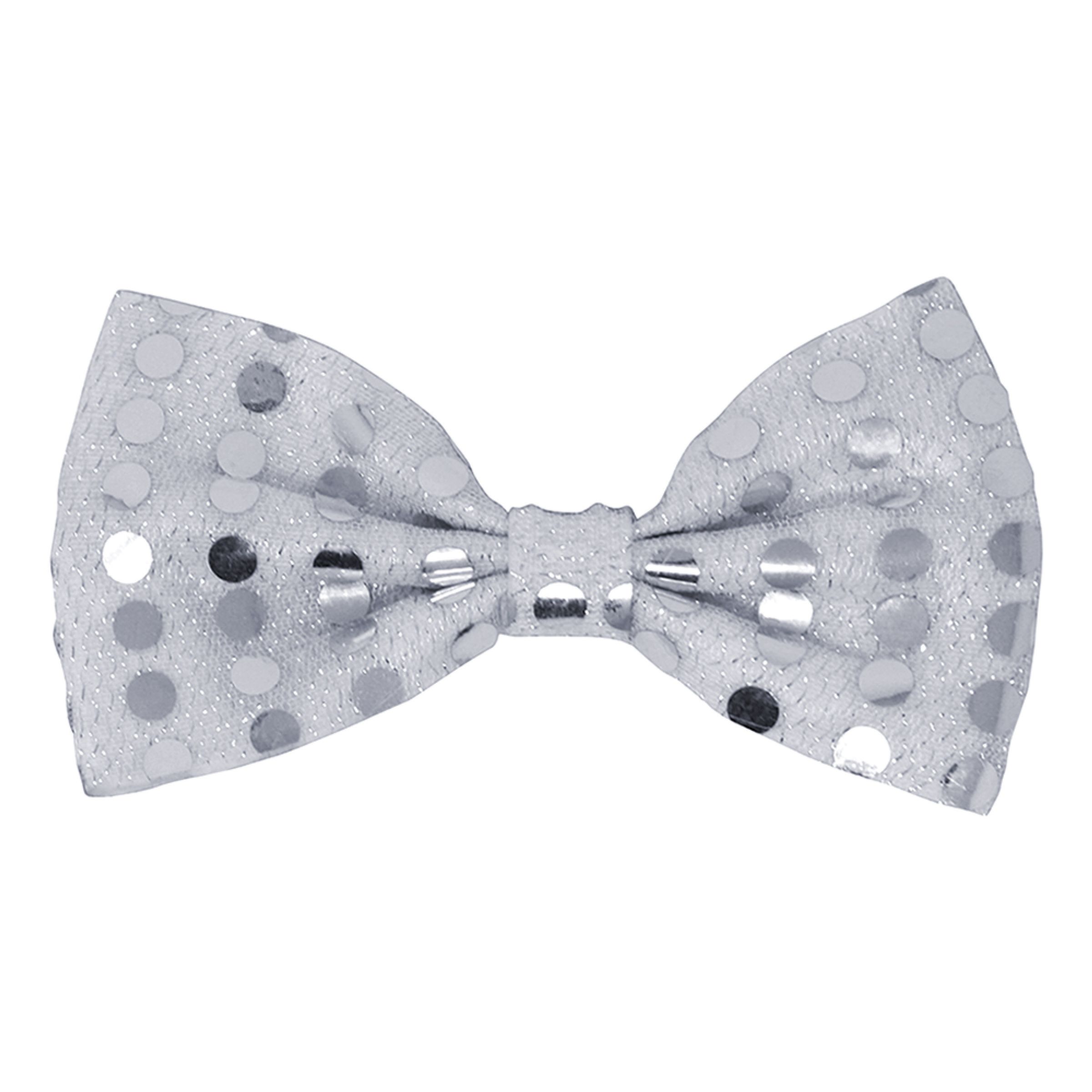 Fluga Silver med Prickar - One size | Hem - Maskerad - Tillbehör - Maskeradaccessoarer | Pryloteket