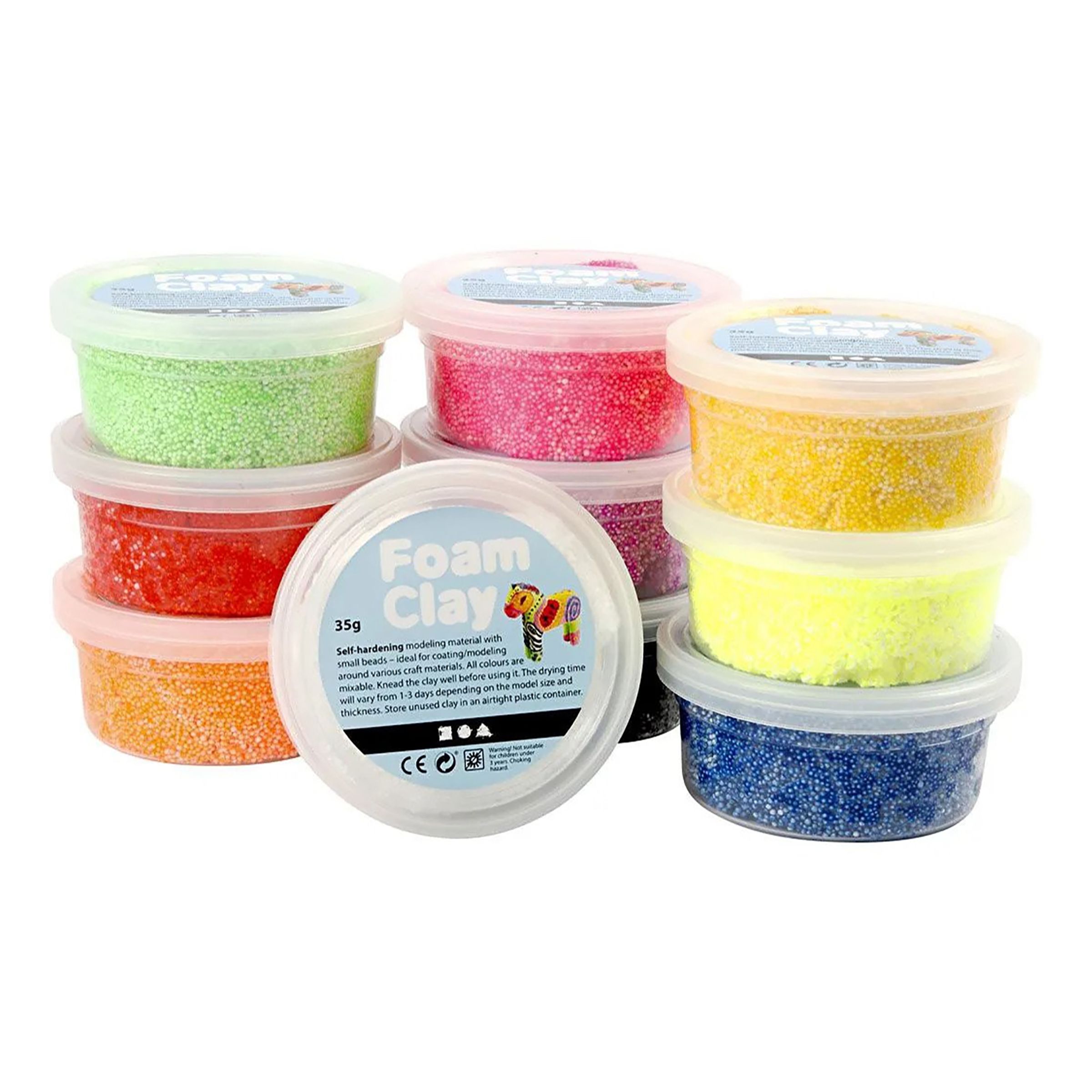 Foam Clay Mixade Färger - 10-pack
