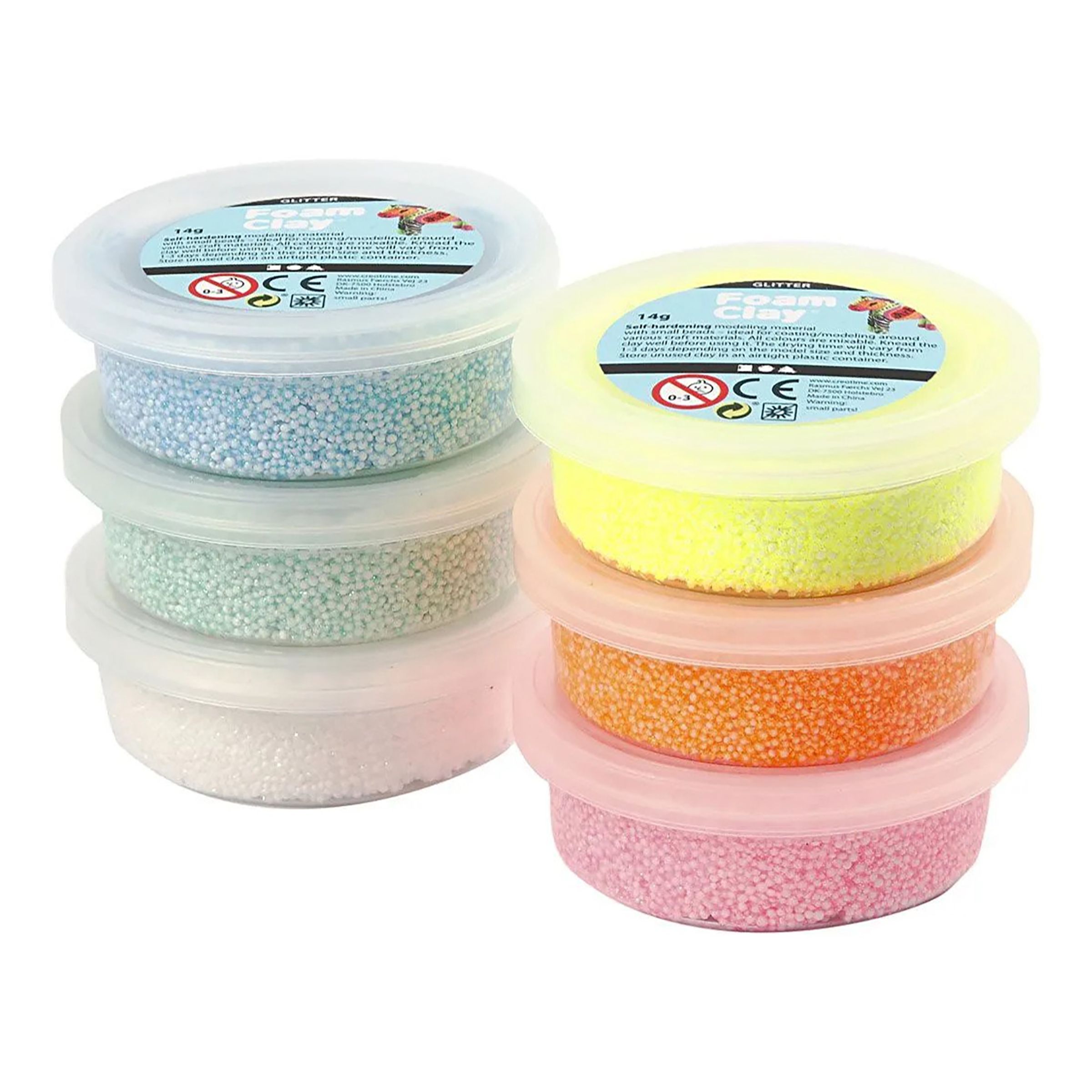 Foam Clay Pastellfärger - 6-pack