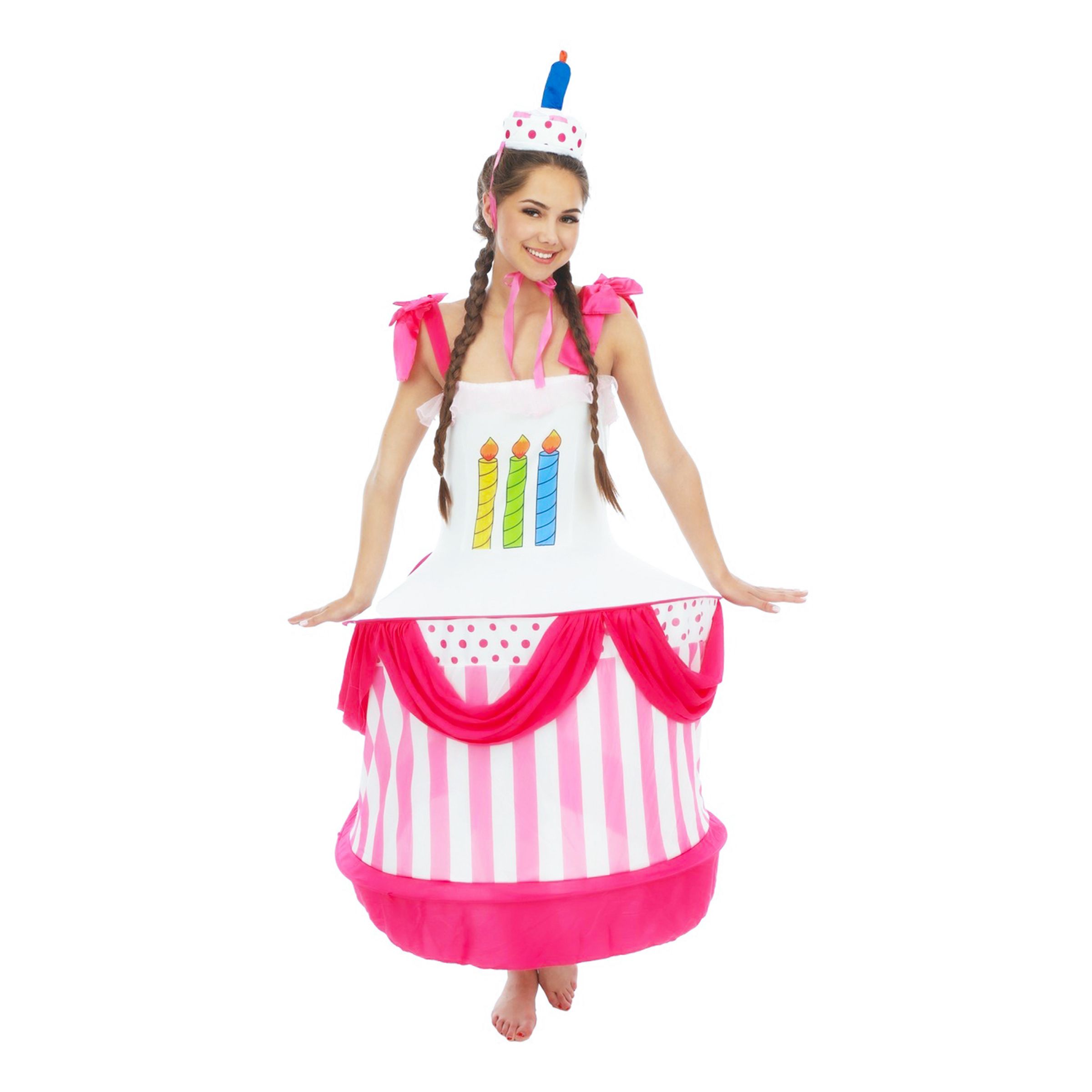 Födelsedagstårta Maskeraddräkt - One size | Hem - Maskerad - Maskeraddräkter - Damdräkter | Pryloteket