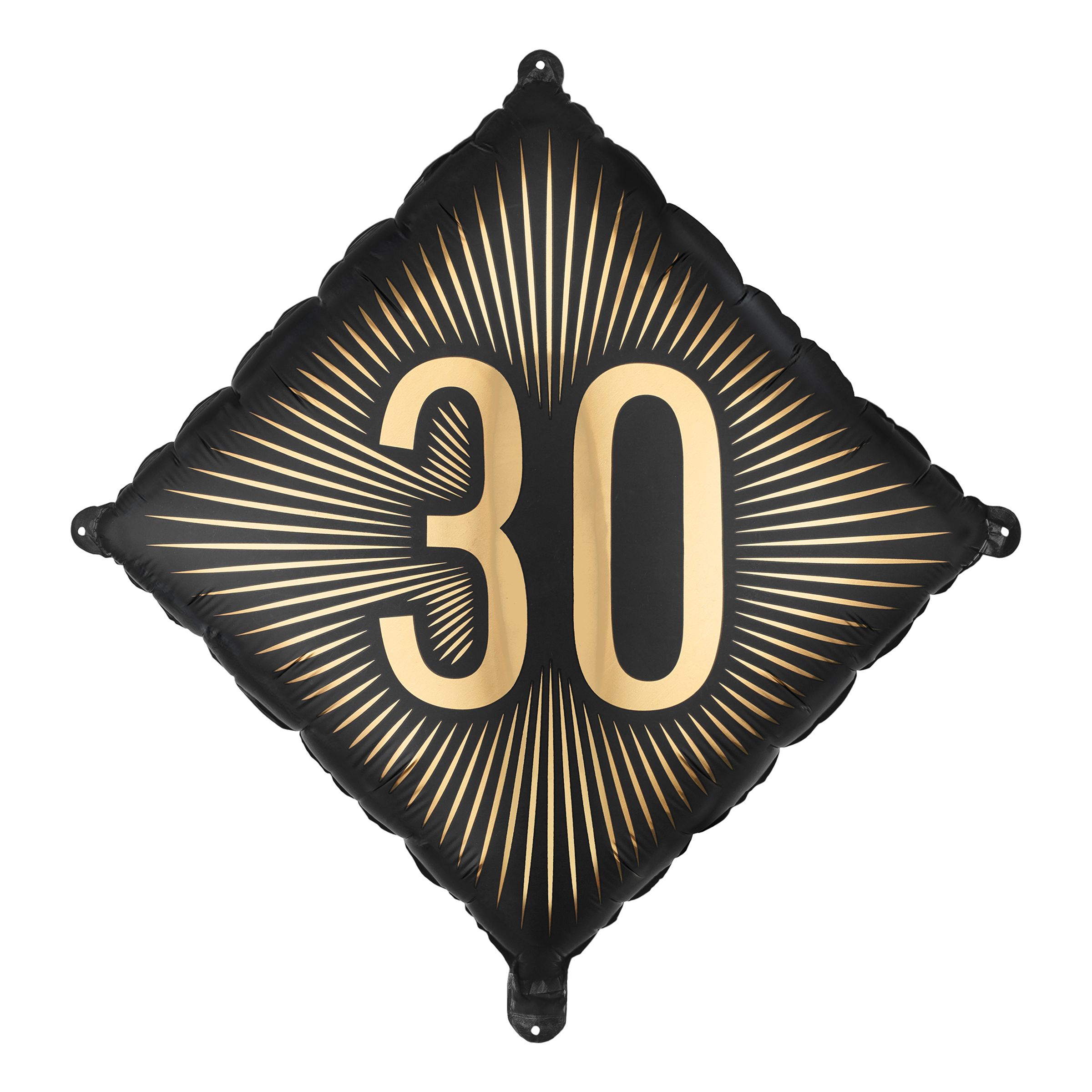 Folieballong 30 Svart/Guld | Hem - Festartiklar - Ballonger - Folieballonger | Maskeradspecialisten