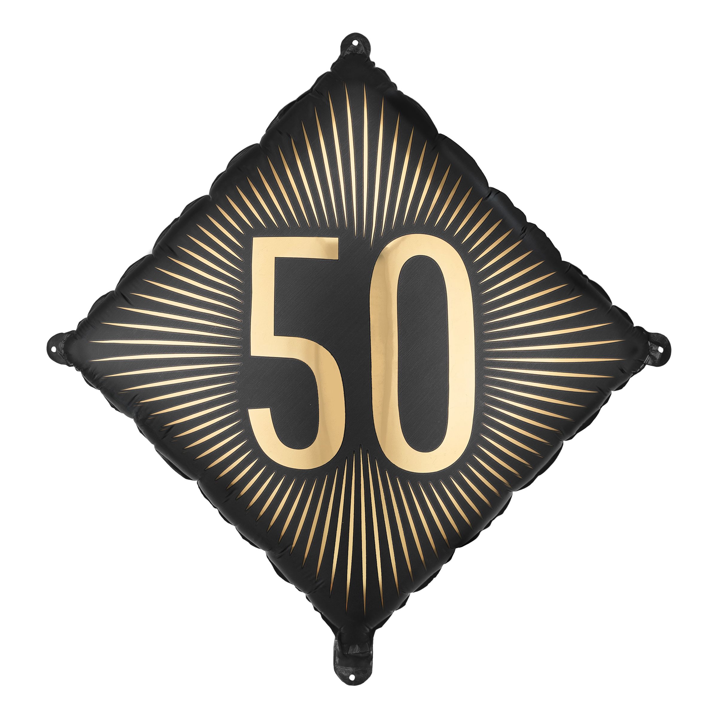 Folieballong 50 Svart/Guld | Hem - Festartiklar - Ballonger - Folieballonger | Maskeradspecialisten