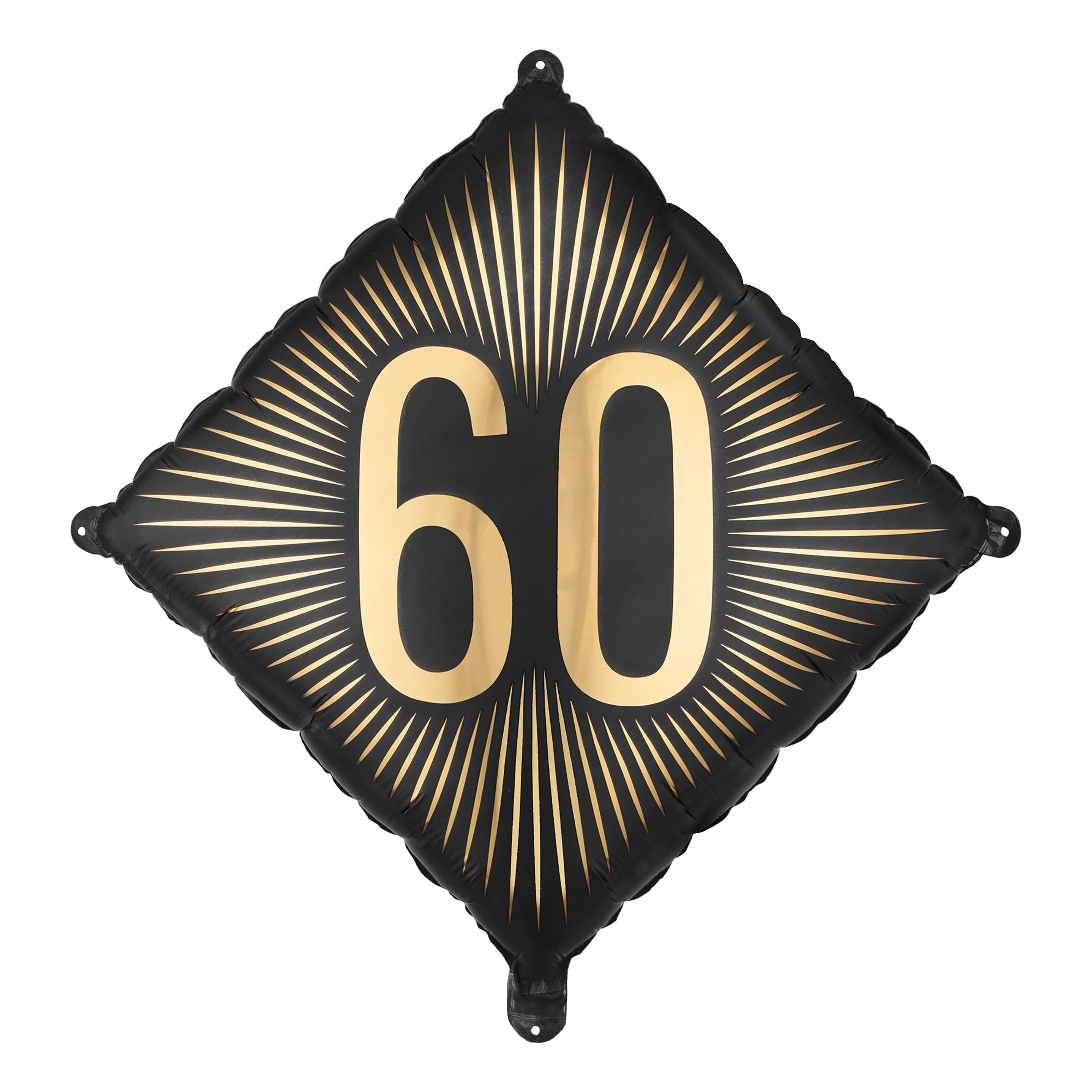 Folieballon 60 Sort/Guld