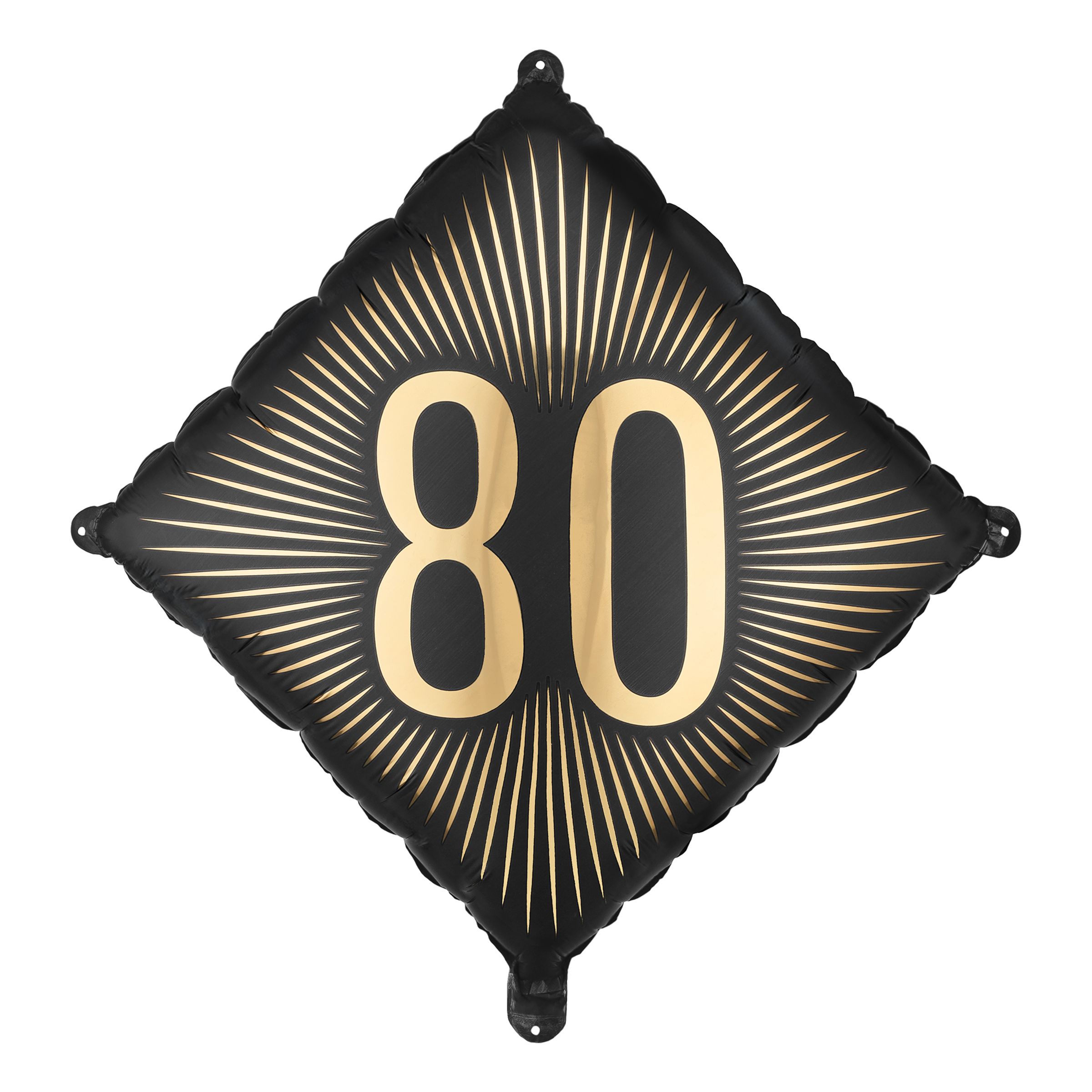 Folieballon 80 Sort/Guld