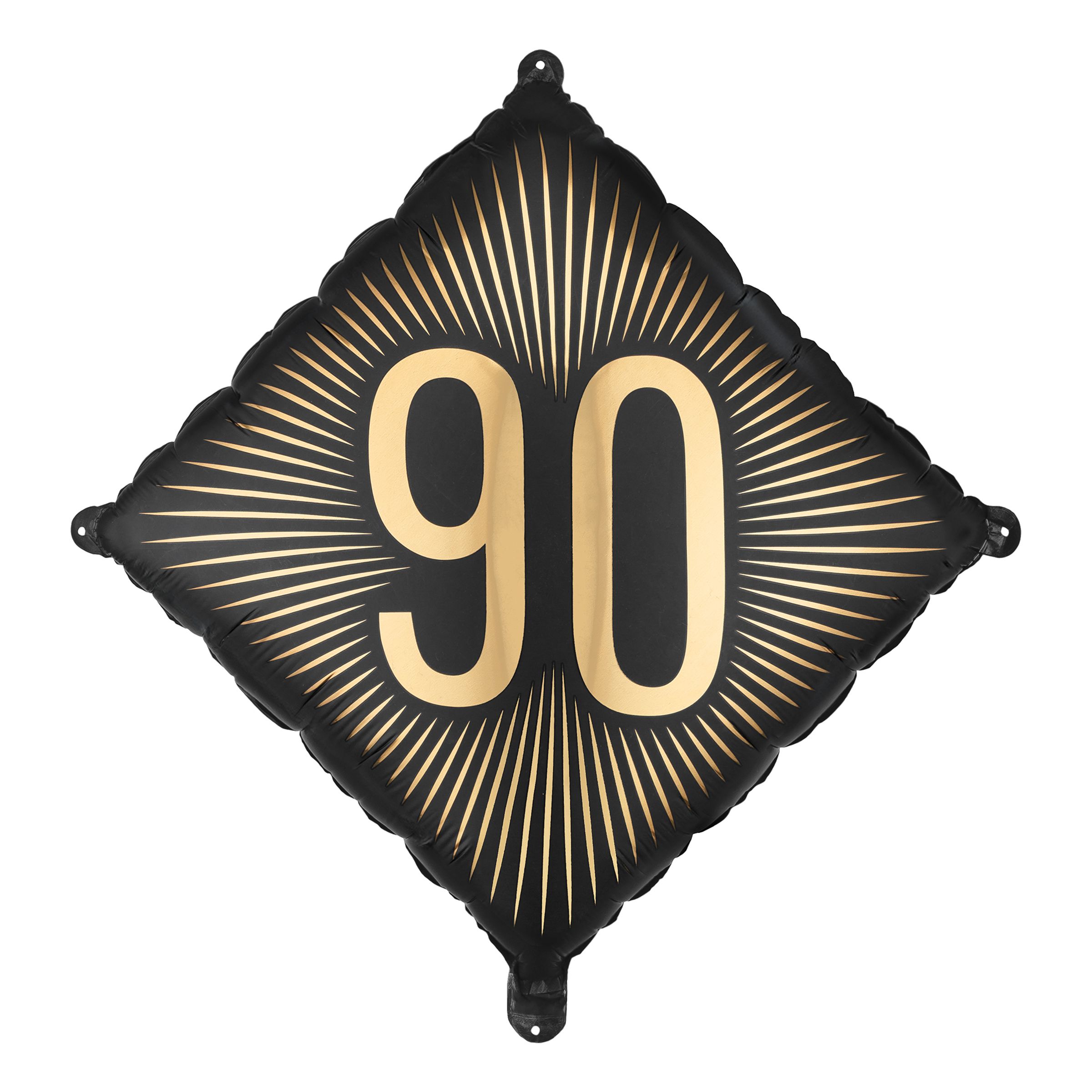 Folieballong 90 Svart/Guld | Hem - Festartiklar - Ballonger - Folieballonger | Pryloteket