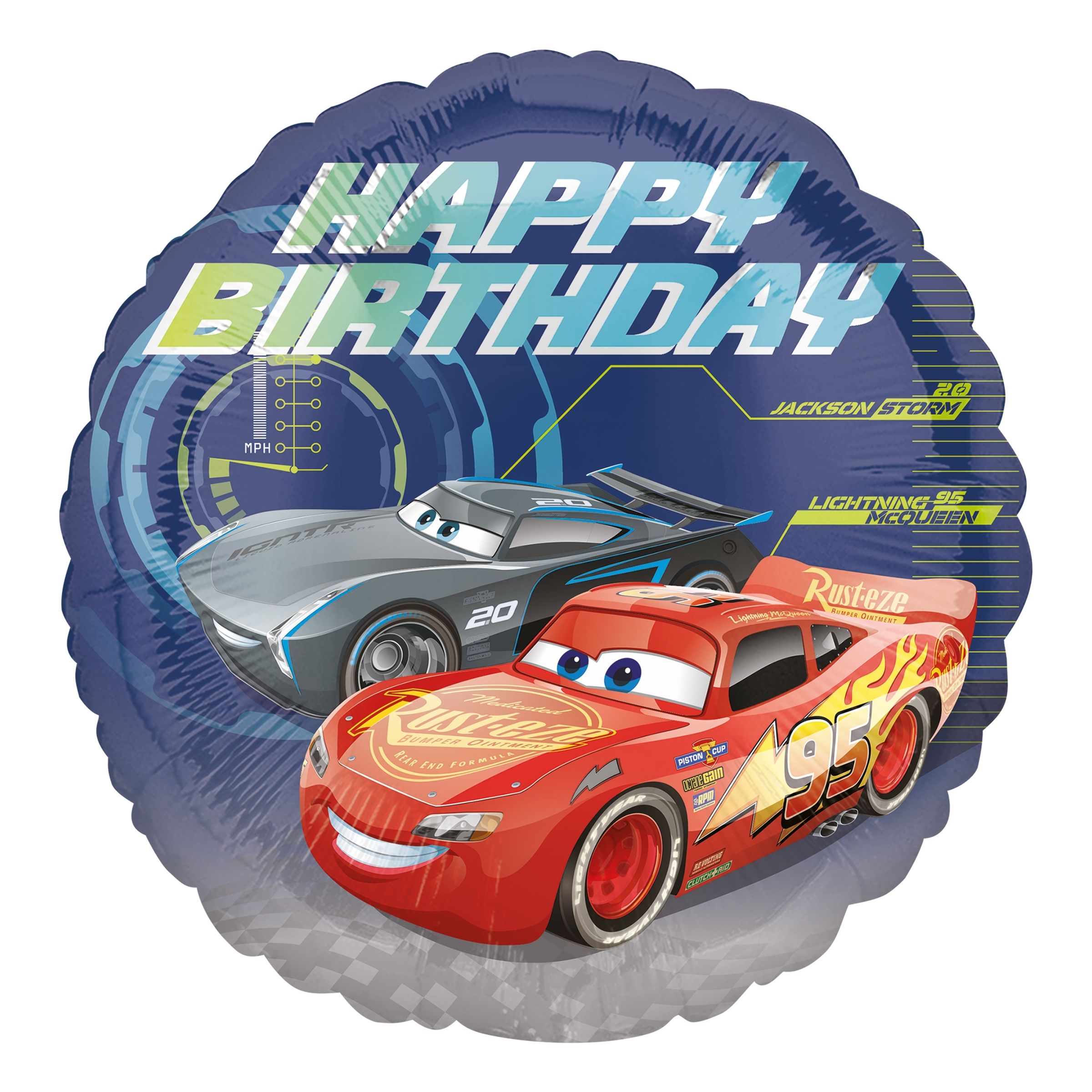 Läs mer om Folieballong Bilar/Cars Happy Birthday