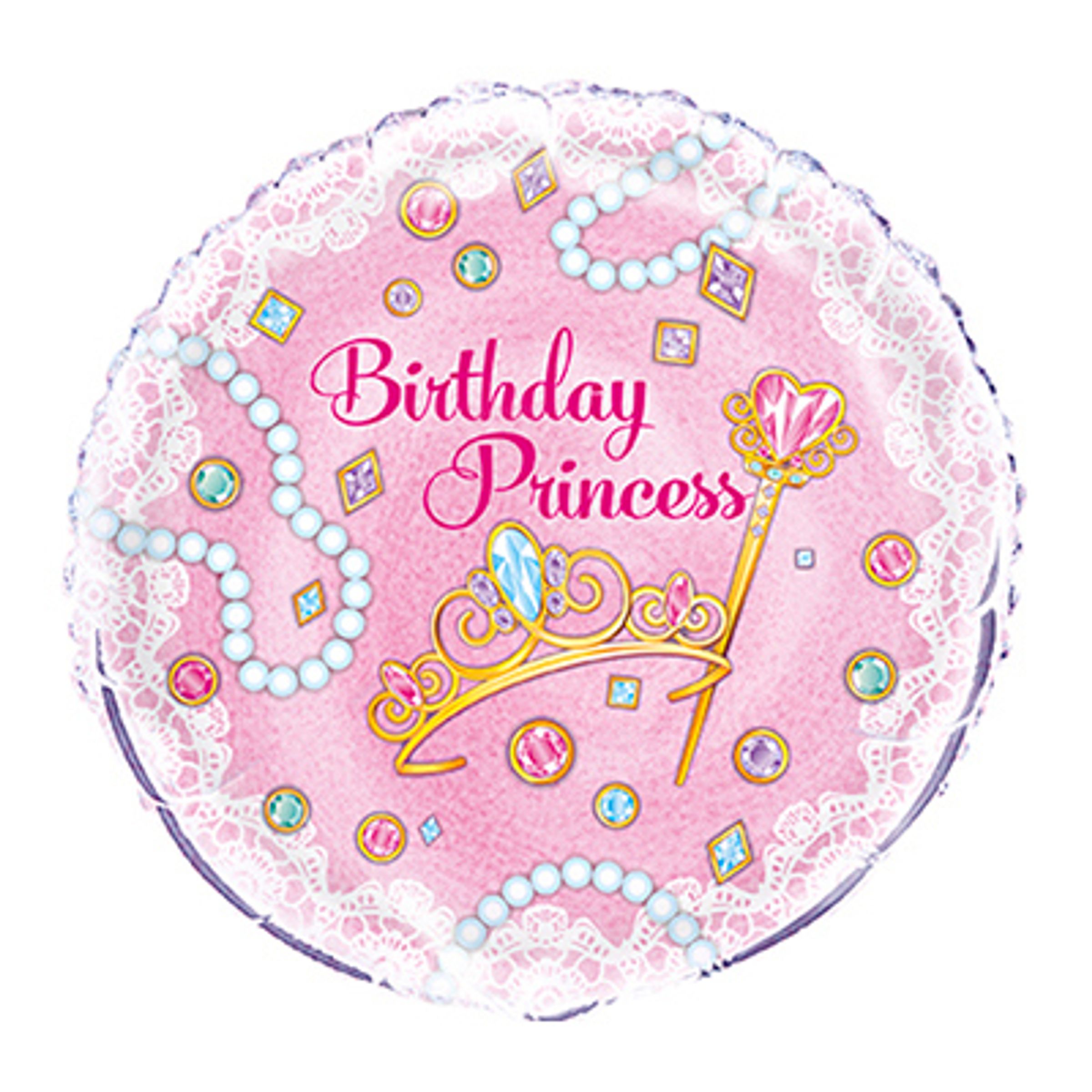 Folieballong Birthday Princess