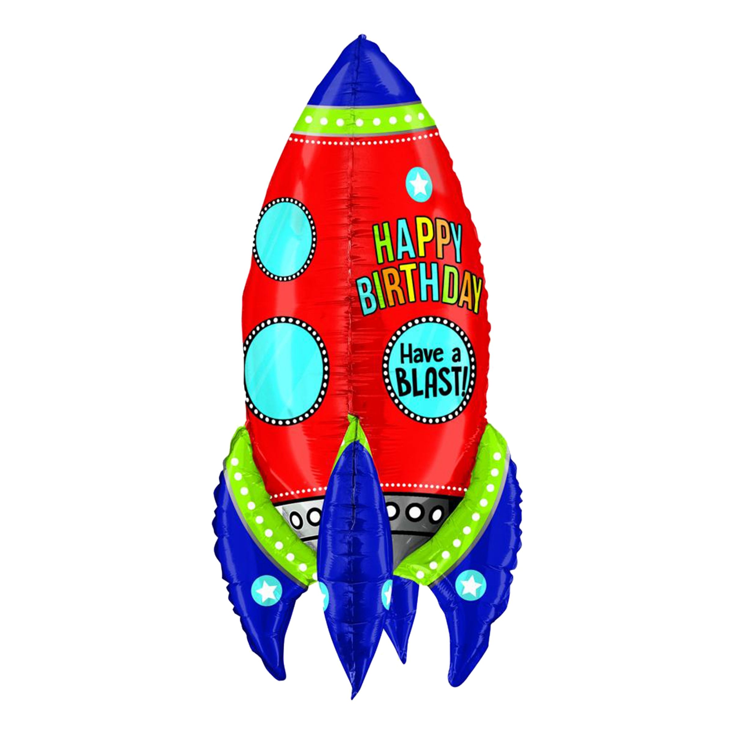 Läs mer om Folieballong Blasting Birthday Rocket
