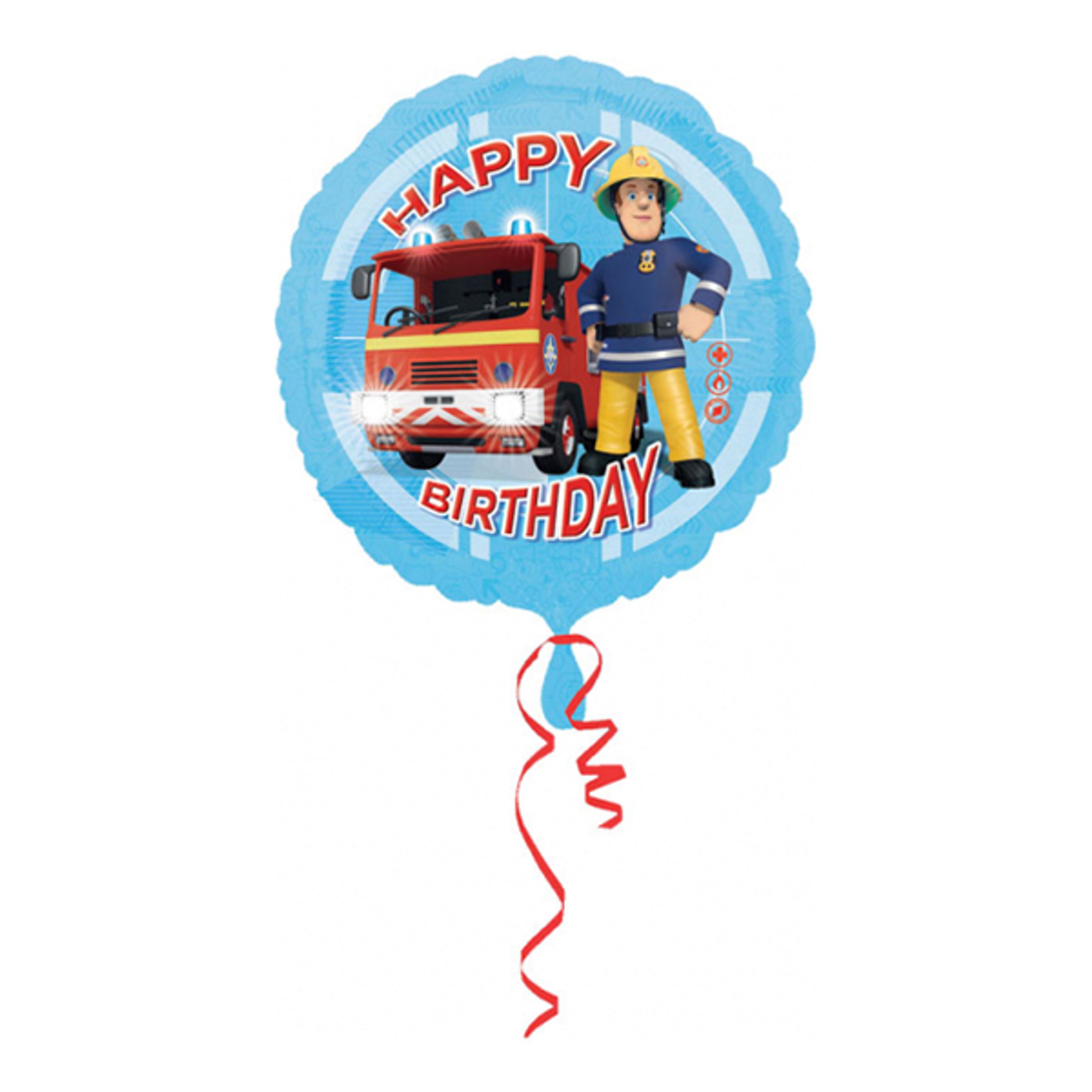 Folieballong Brandman Sam Happy Birthday