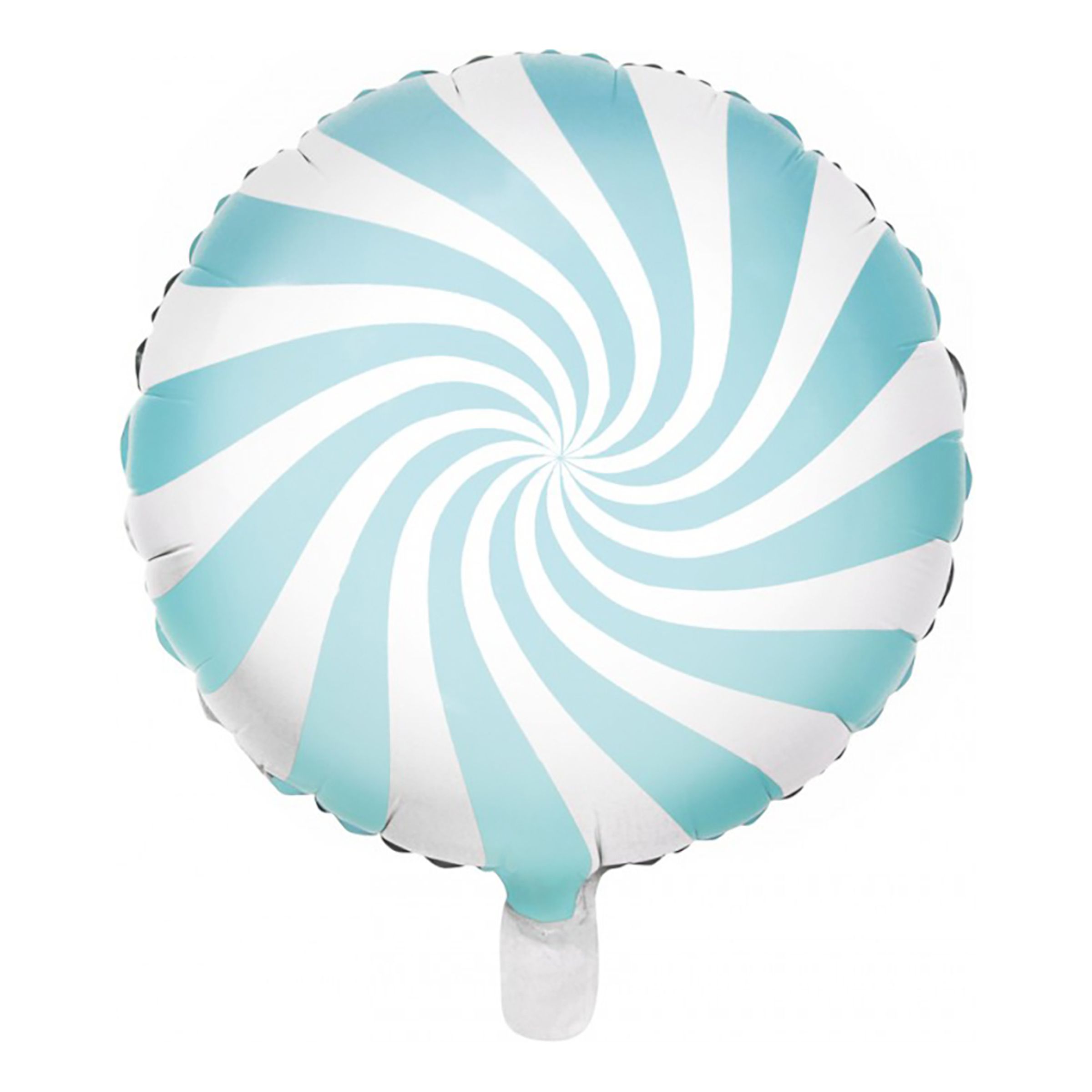 Vit/Ljusblå Folieballong Candy