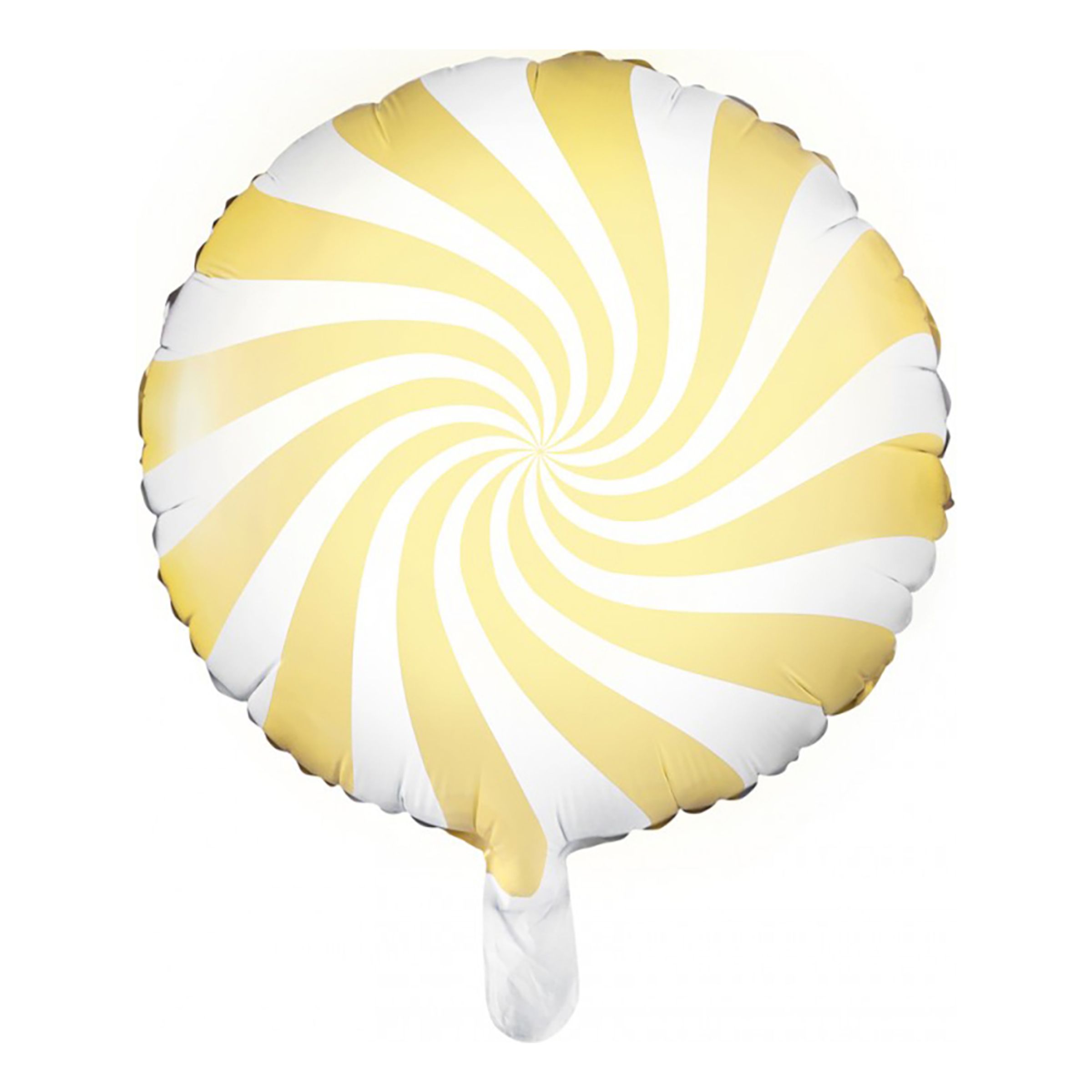 Läs mer om Folieballong Candy Vit/Ljusgul