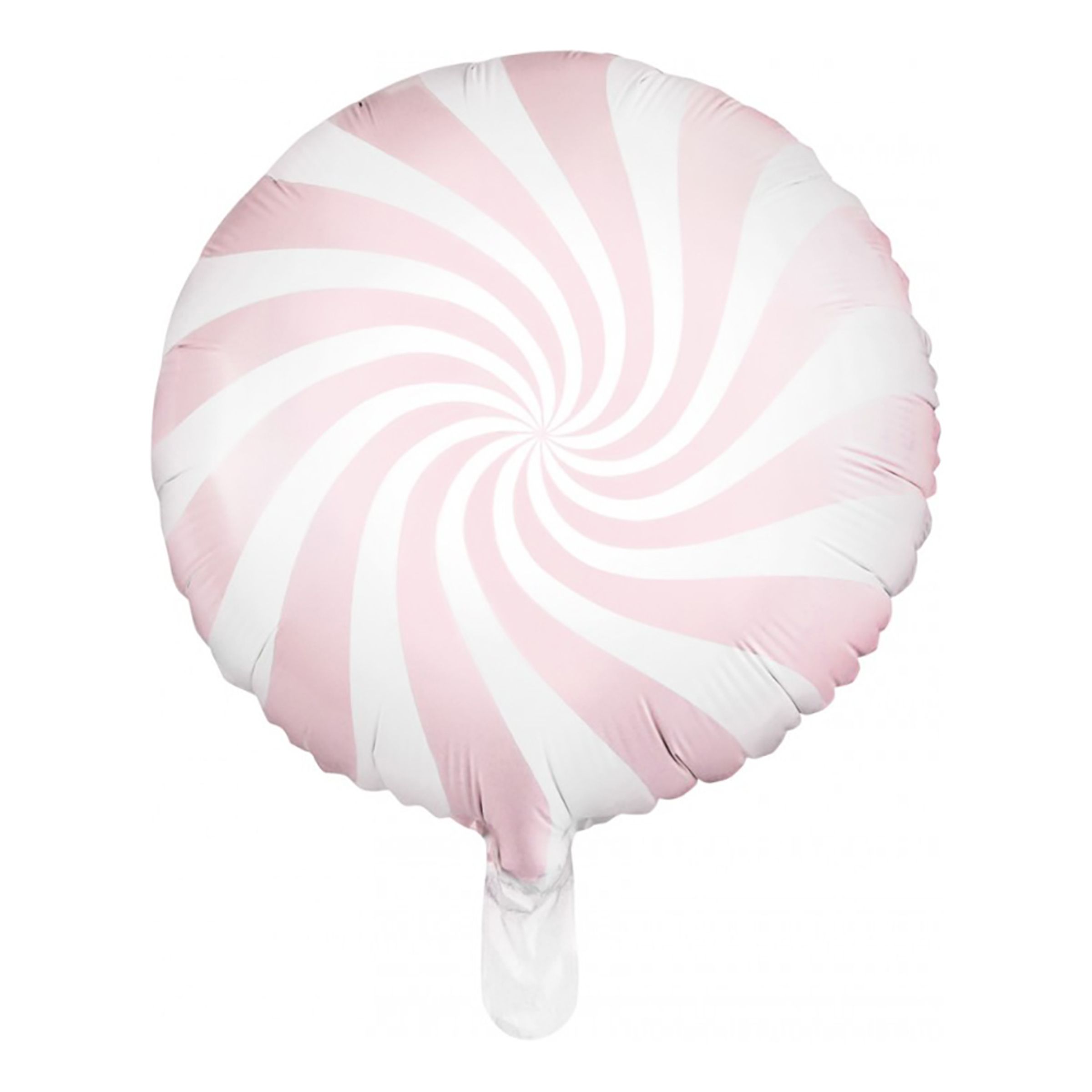 Vit/Ljusrosa Folieballong Candy