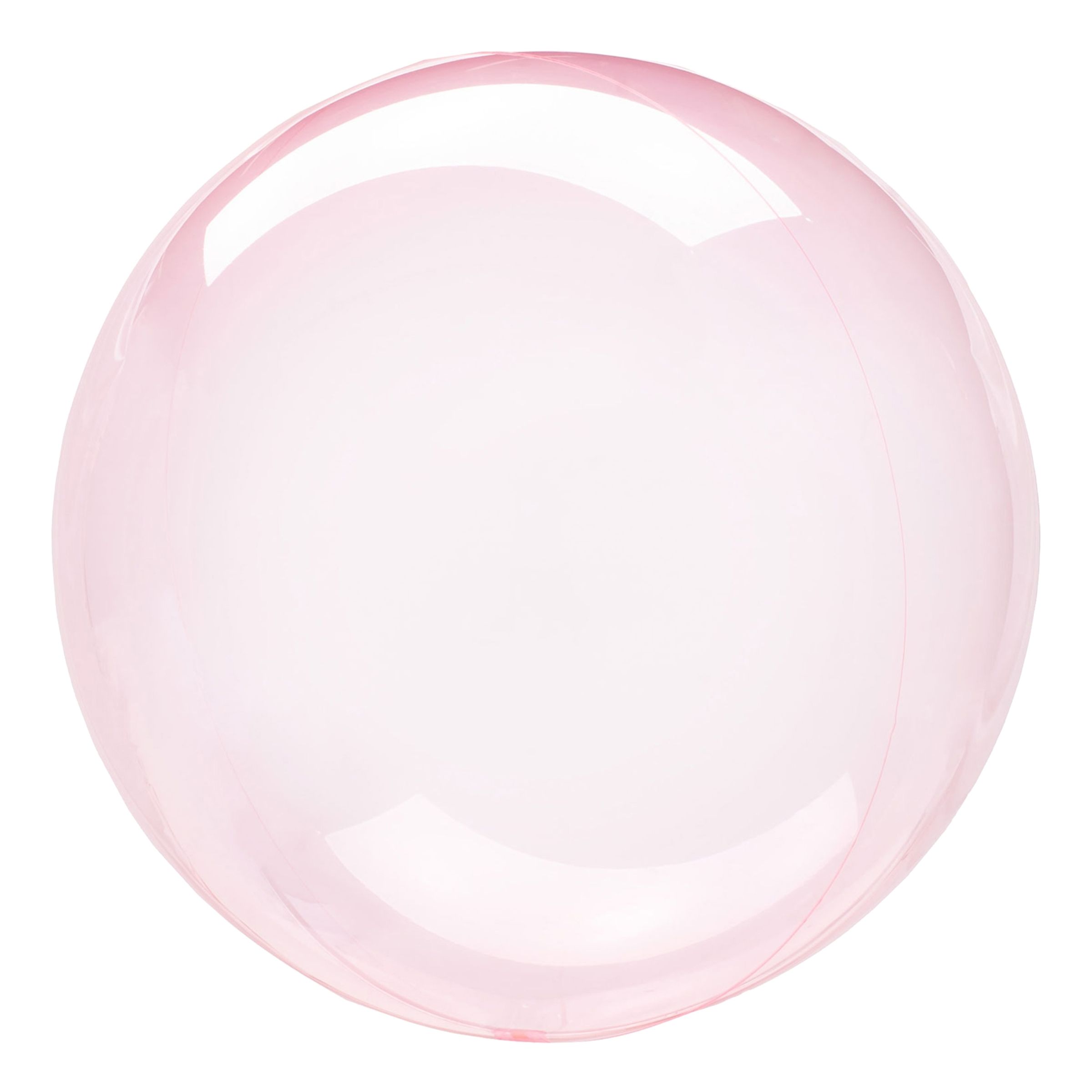 Läs mer om Folieballong Crystal Clearz Rund Rosa