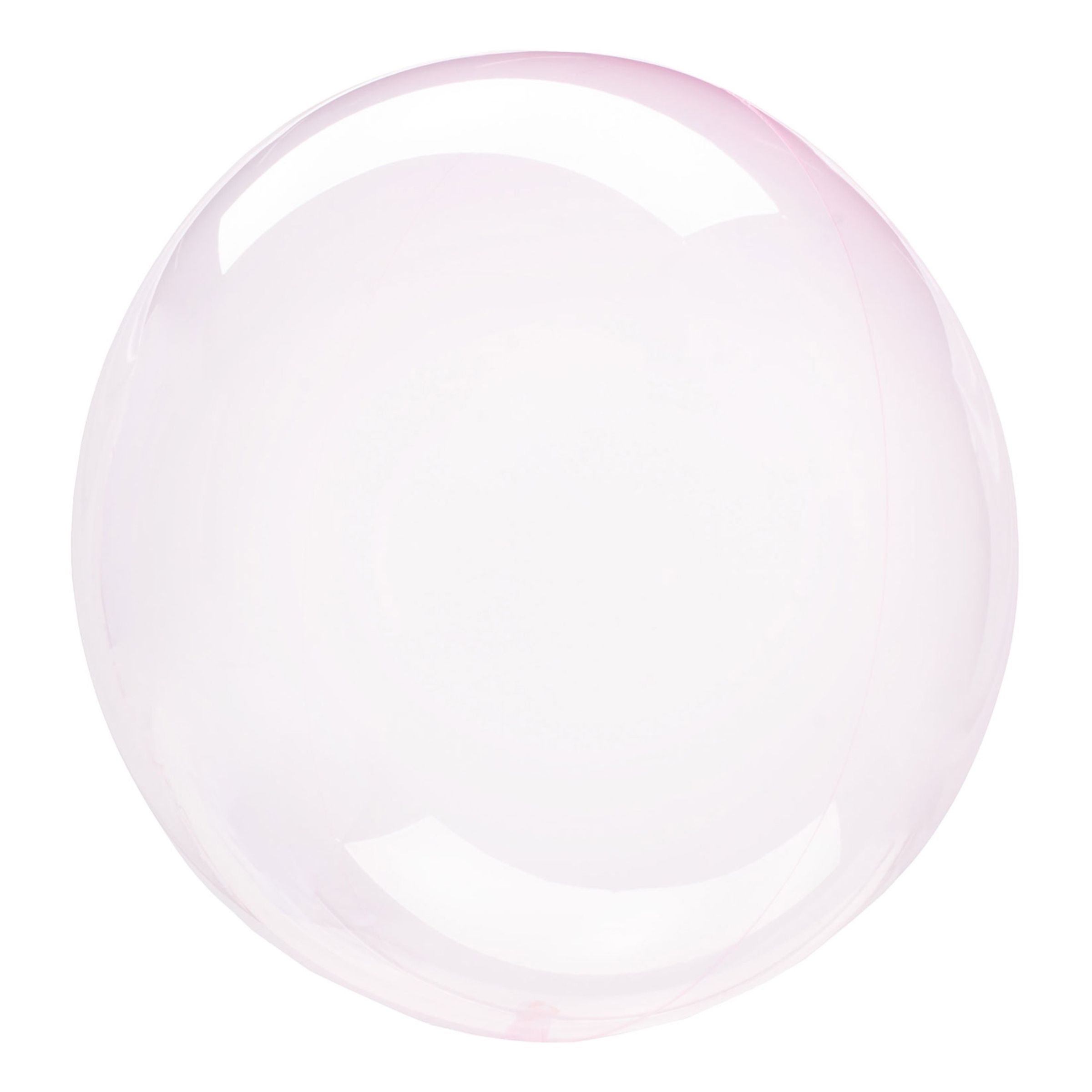 Läs mer om Folieballong Crystal Clearz Rund Ljusrosa - Liten