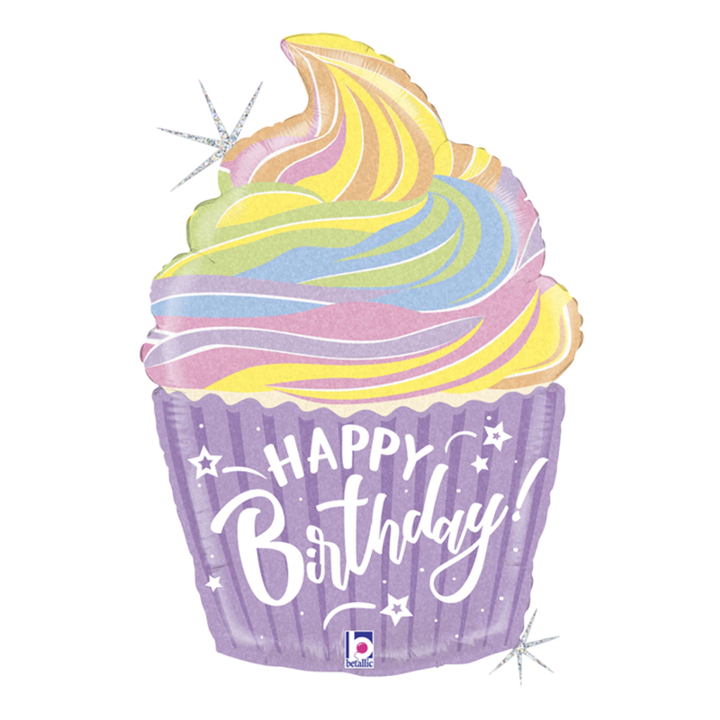 Läs mer om Folieballong Cupcake Happy Birthday
