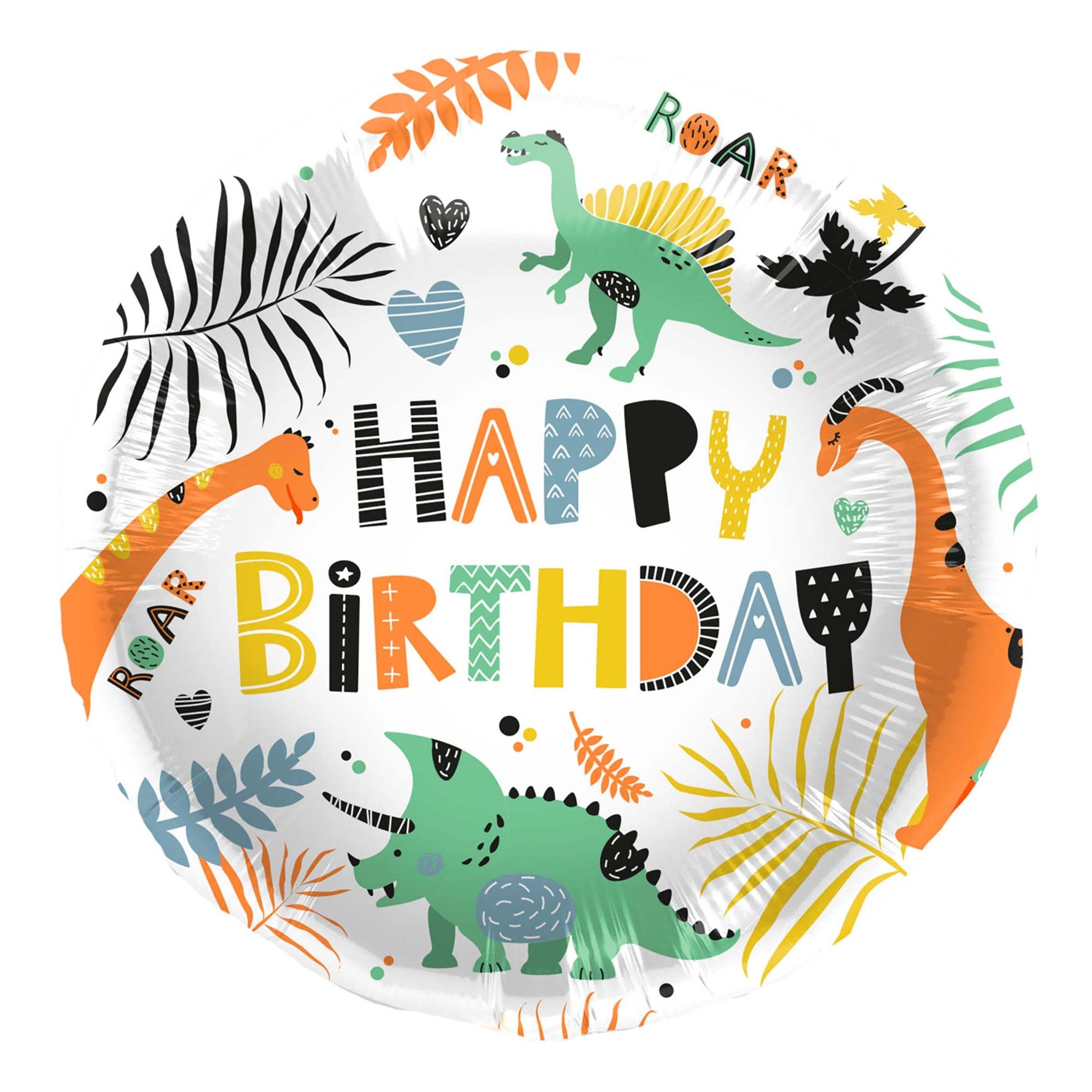 Läs mer om Folieballong Dino Roar Happy Birthday