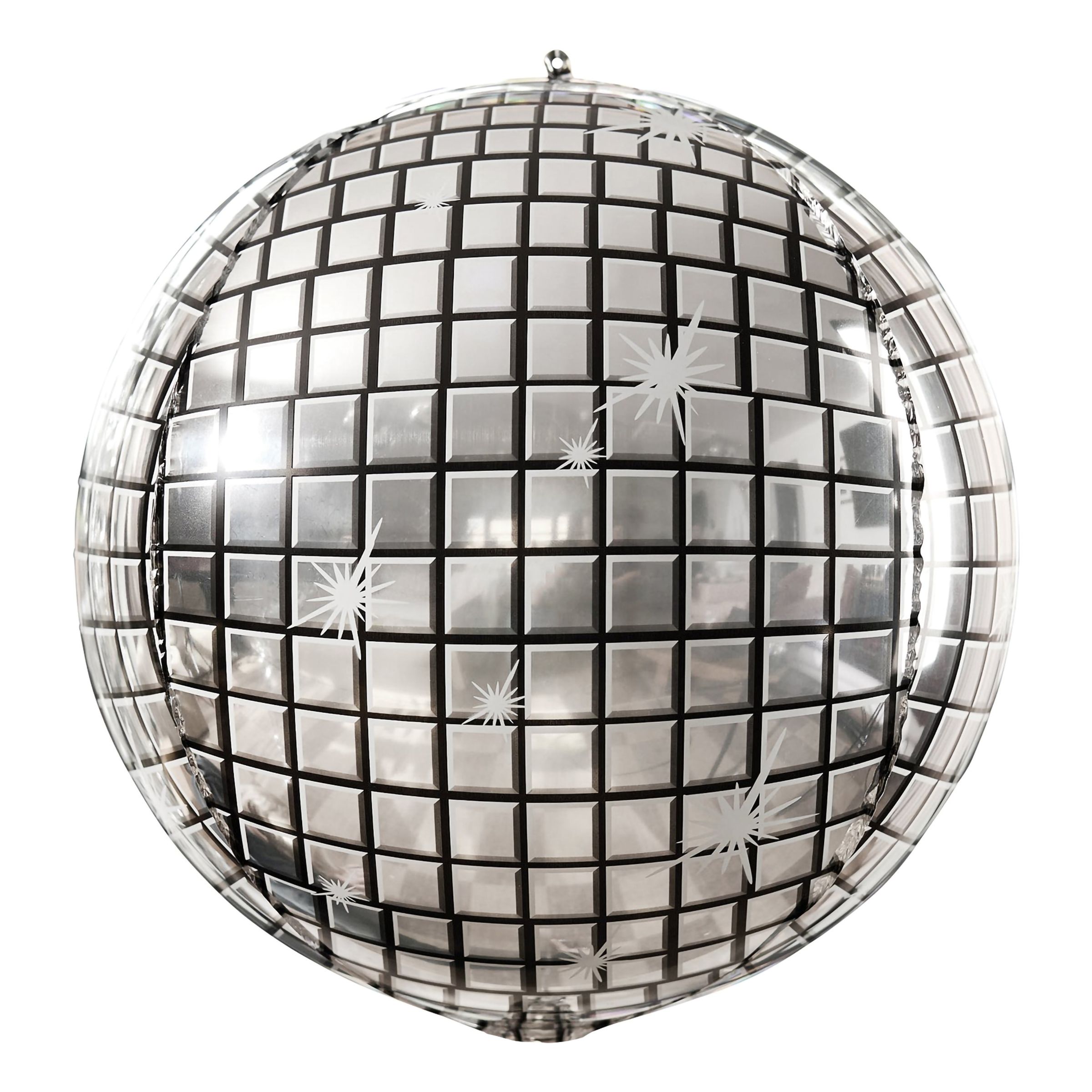 Folieballon Discokugle Sølv