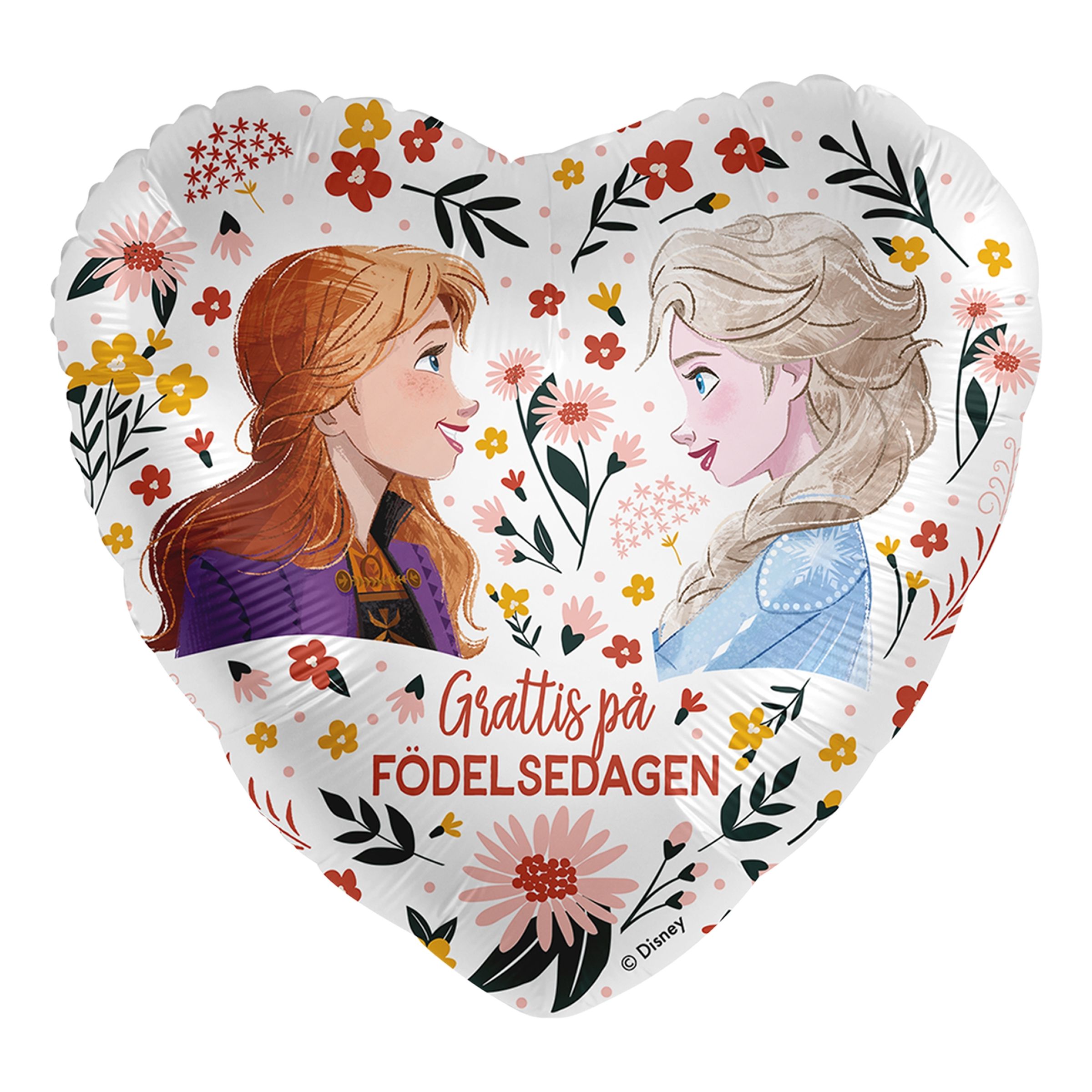 Läs mer om Folieballong Disney Anna & Elsa Blomster Födelsedag