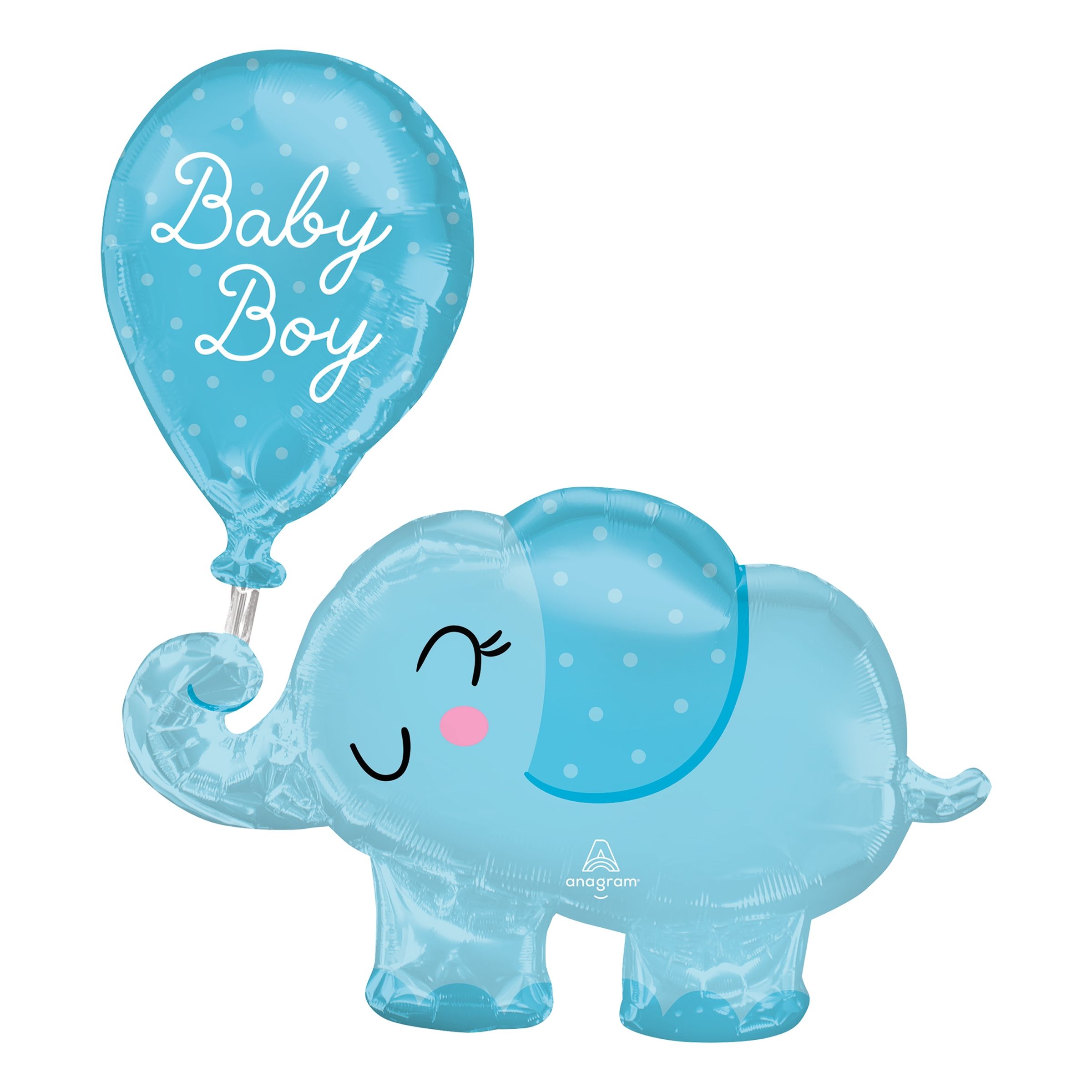 Läs mer om Folieballong Elefant Baby Boy