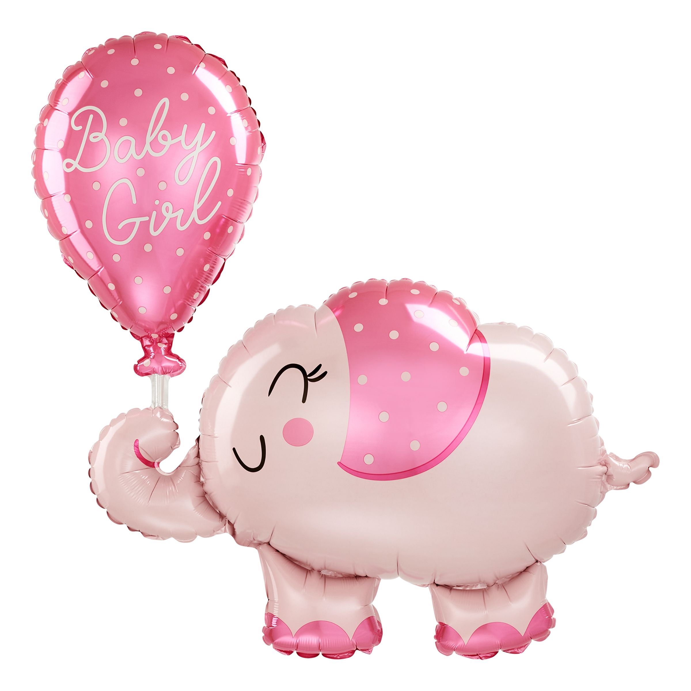 Läs mer om Folieballong Elefant Baby Girl
