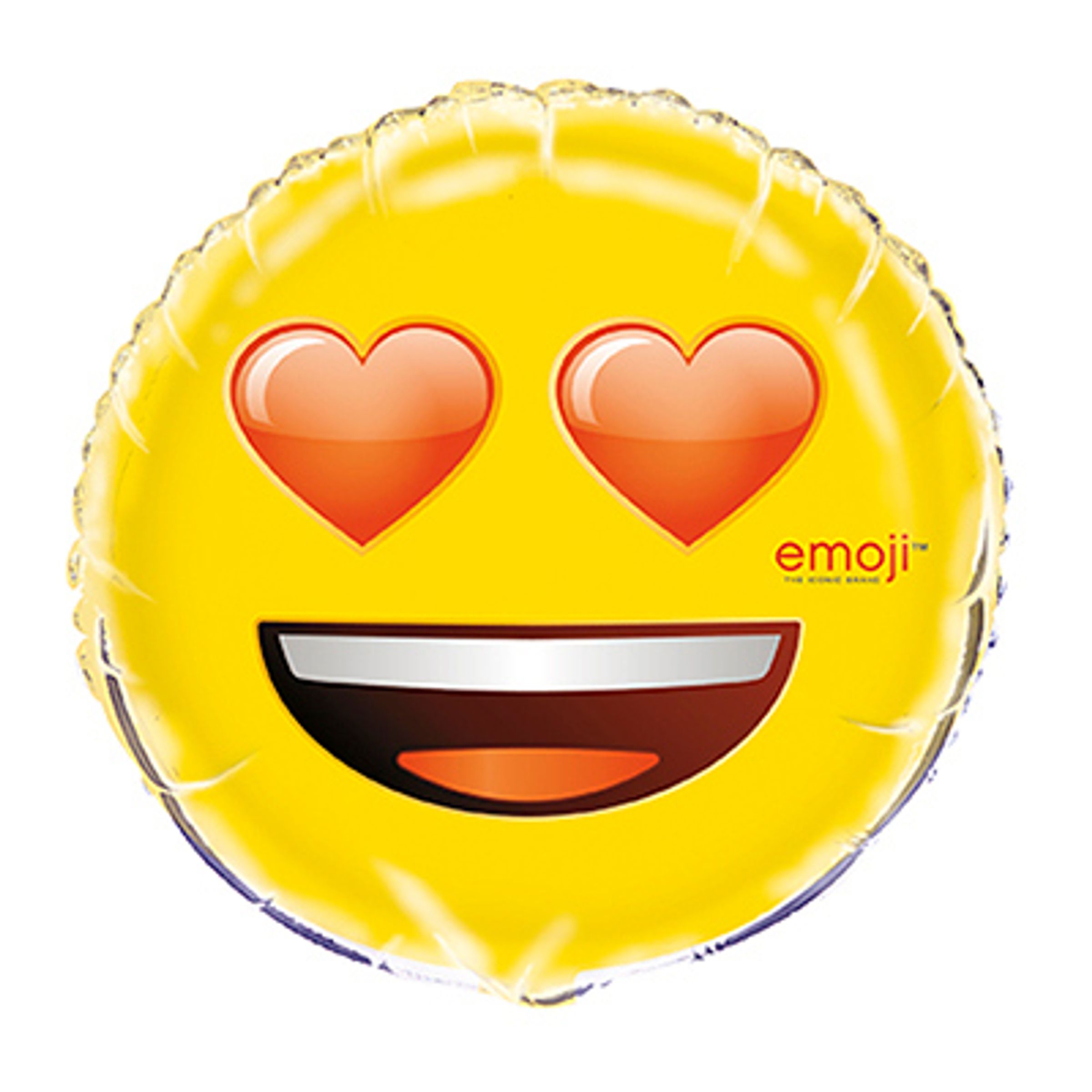 Läs mer om Folieballong Emoji Heart Eyes