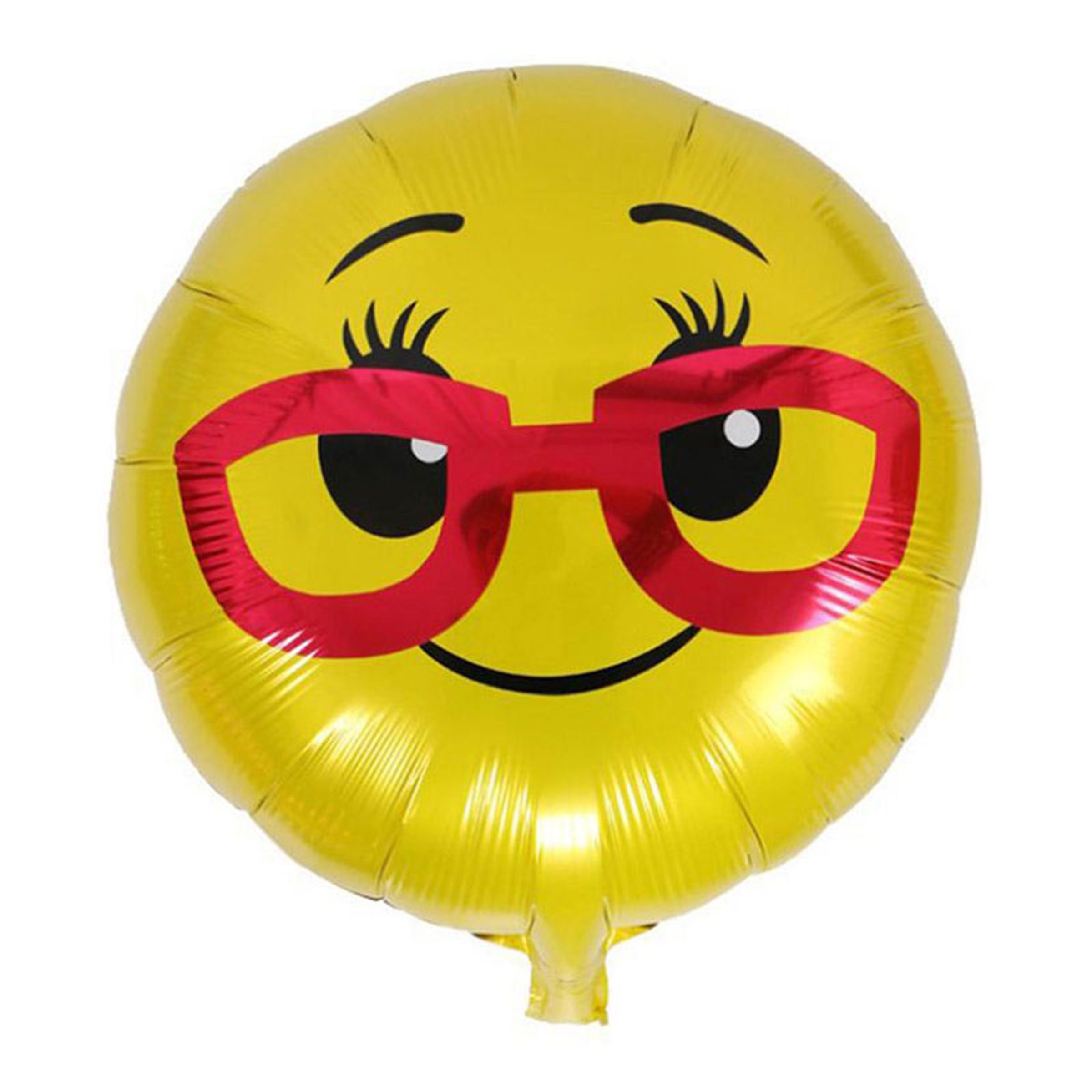 Folieballong Emoji Red Glasses