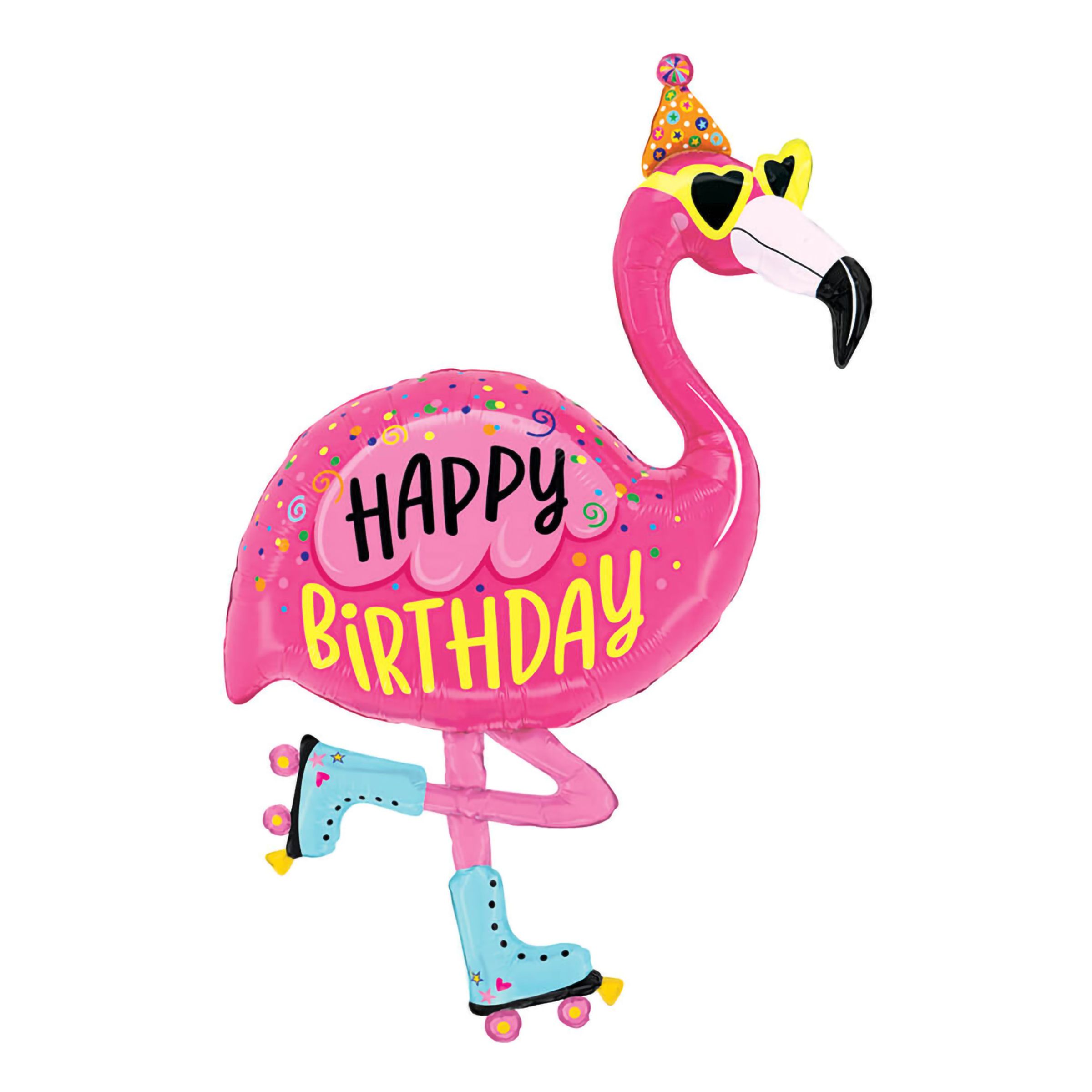 Folieballong Flamingo Birthday | Hem - Festartiklar - Ballonger - Folieballonger | Pryloteket