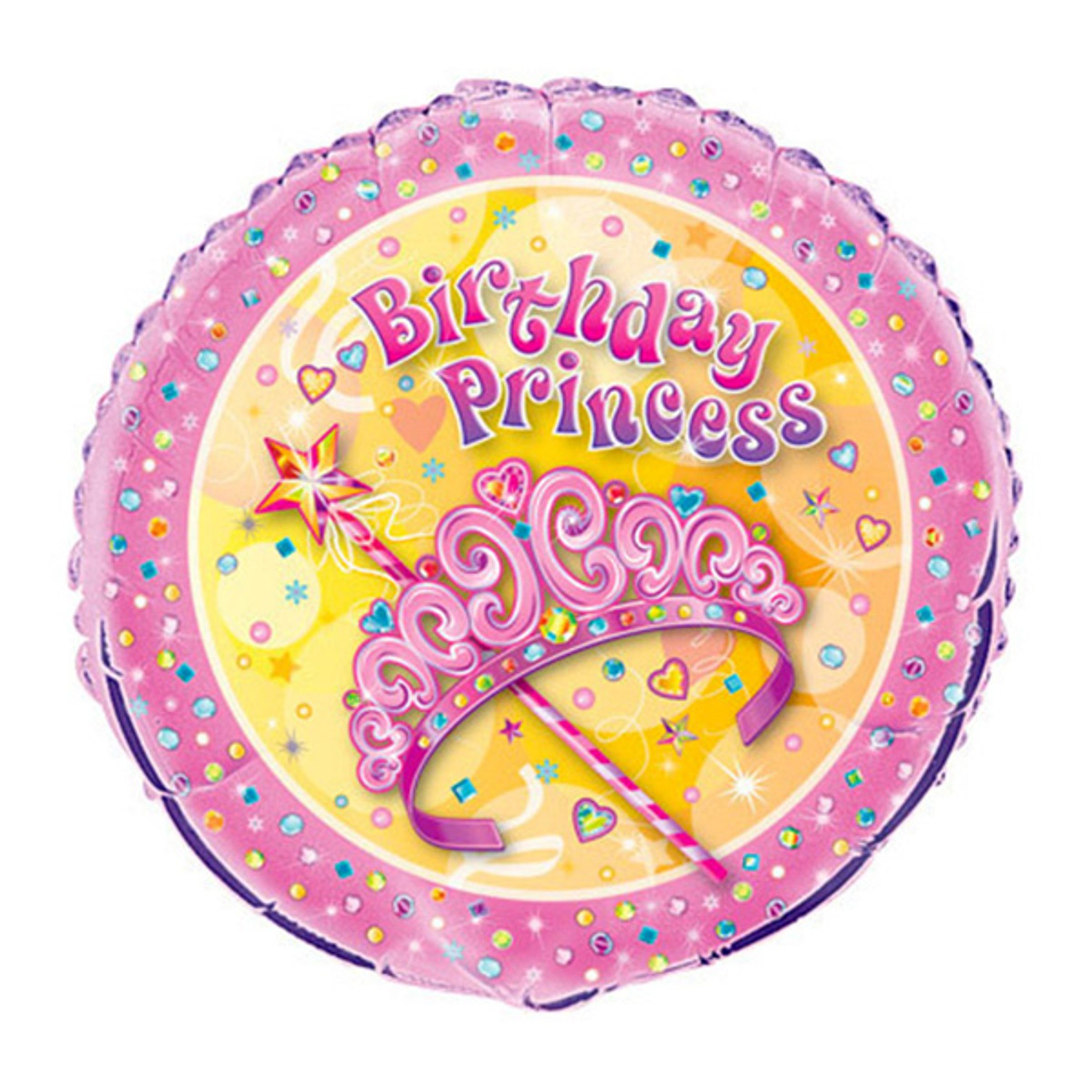 Folieballong Födelsedag Prinsessa