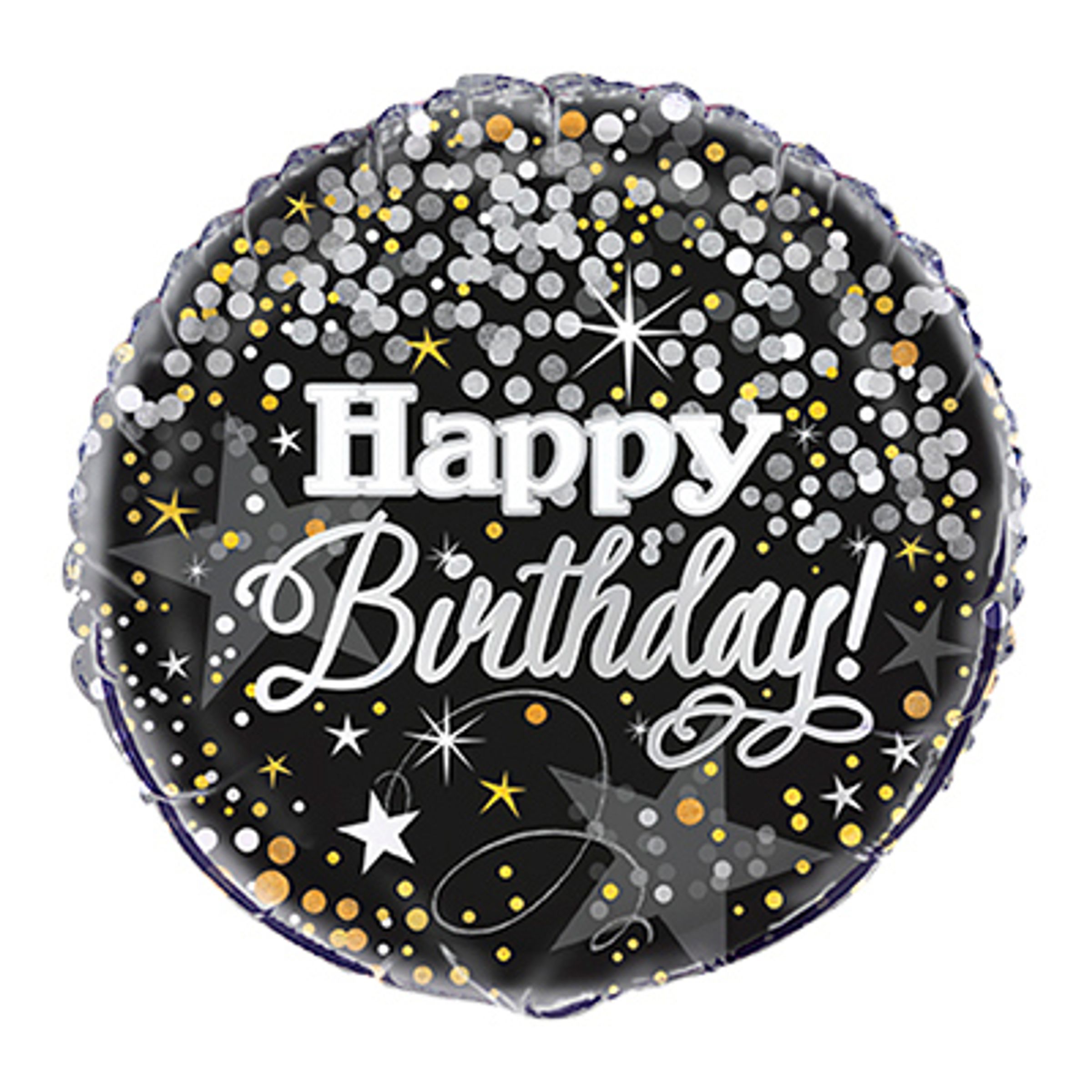 Läs mer om Folieballong Glitter Happy Birthday
