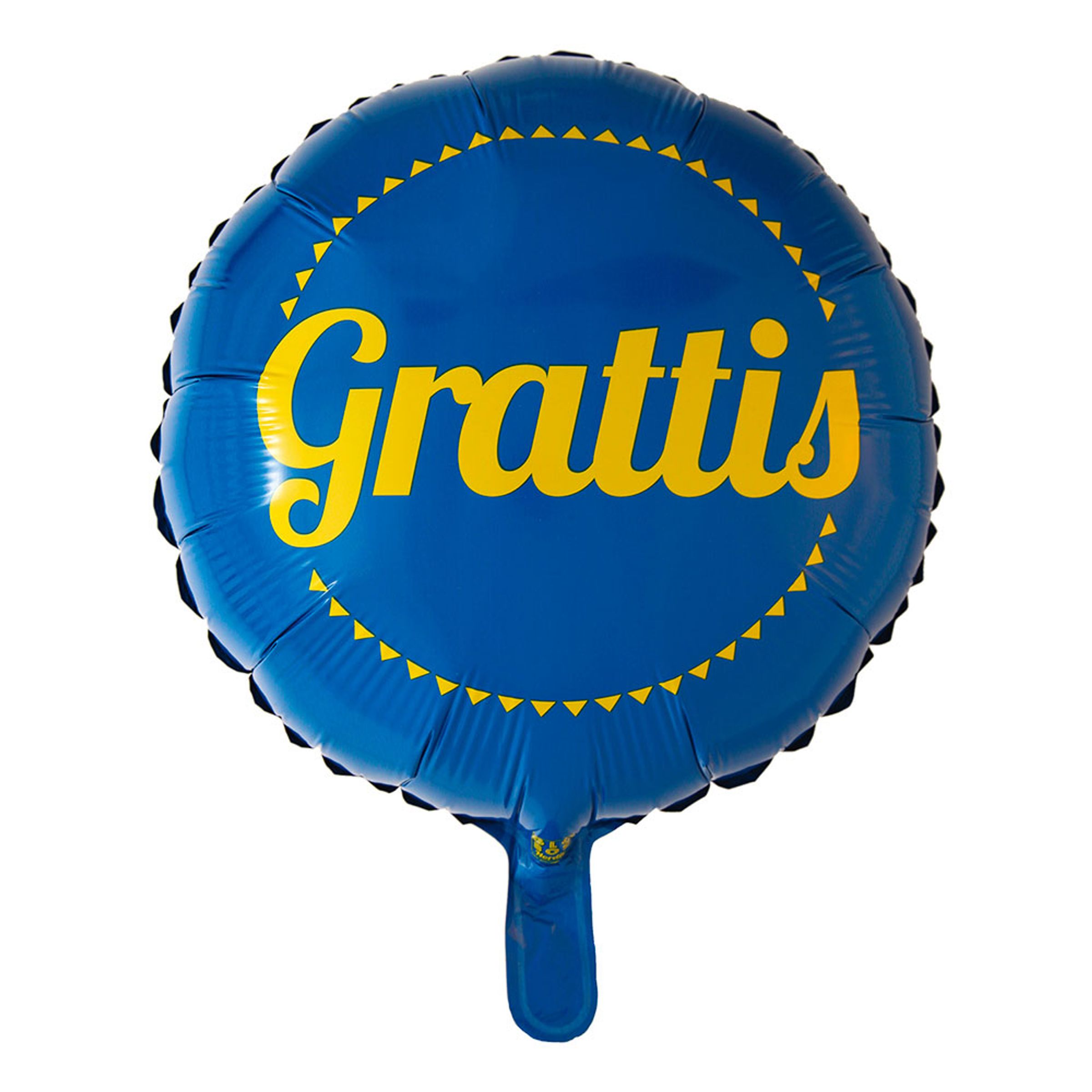 Läs mer om Folieballong Grattis Blå/Gul