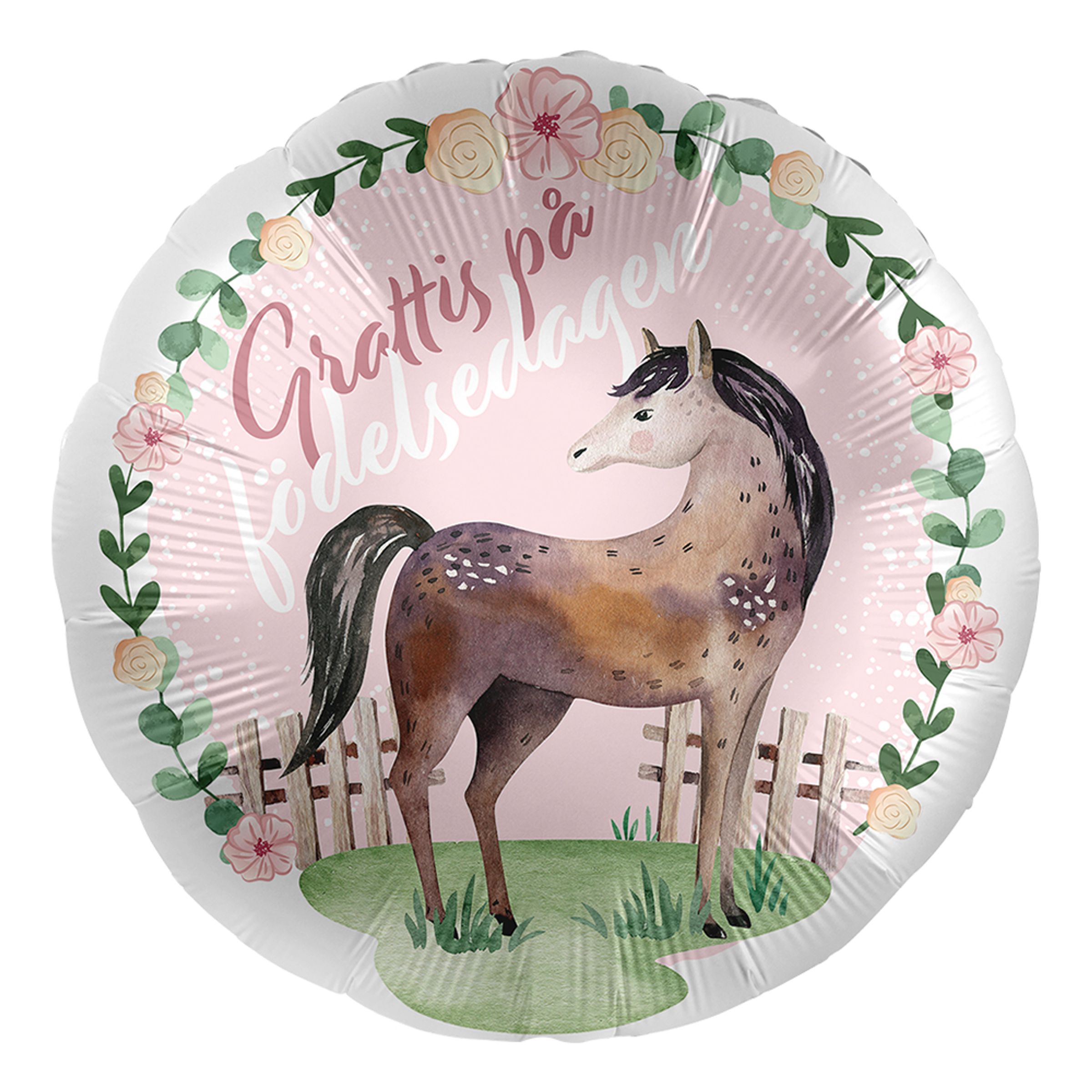 Läs mer om Folieballong Grattis på Födelsedagen Häst