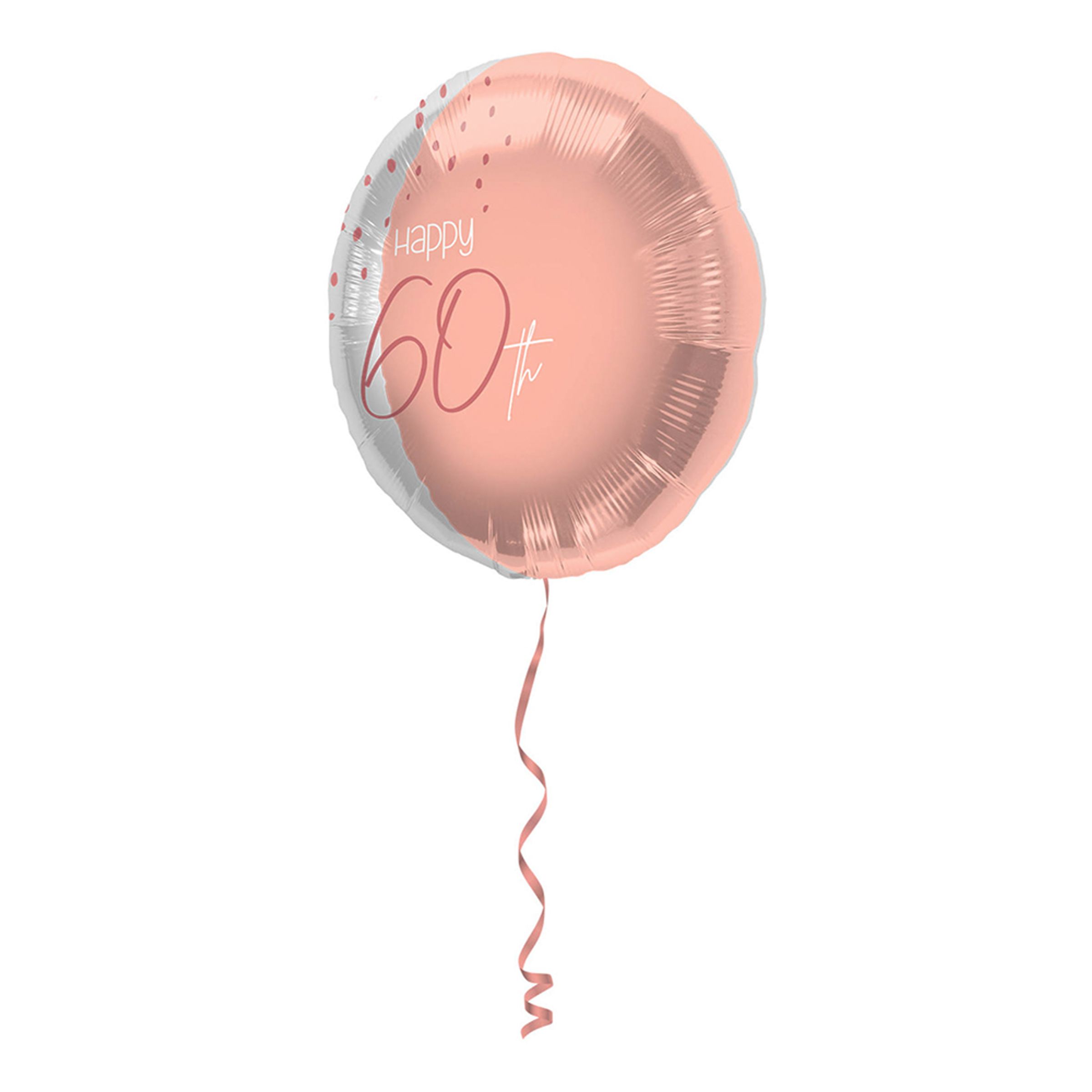Läs mer om Folieballong Happy 60th Lush Blush - 45 cm