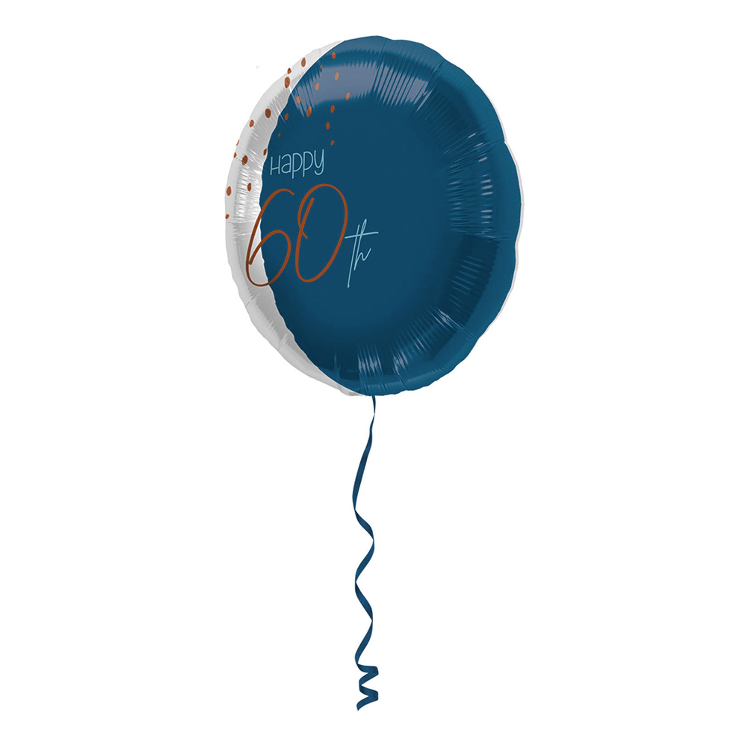 Läs mer om Folieballong Happy 60th True Blue - 45 cm