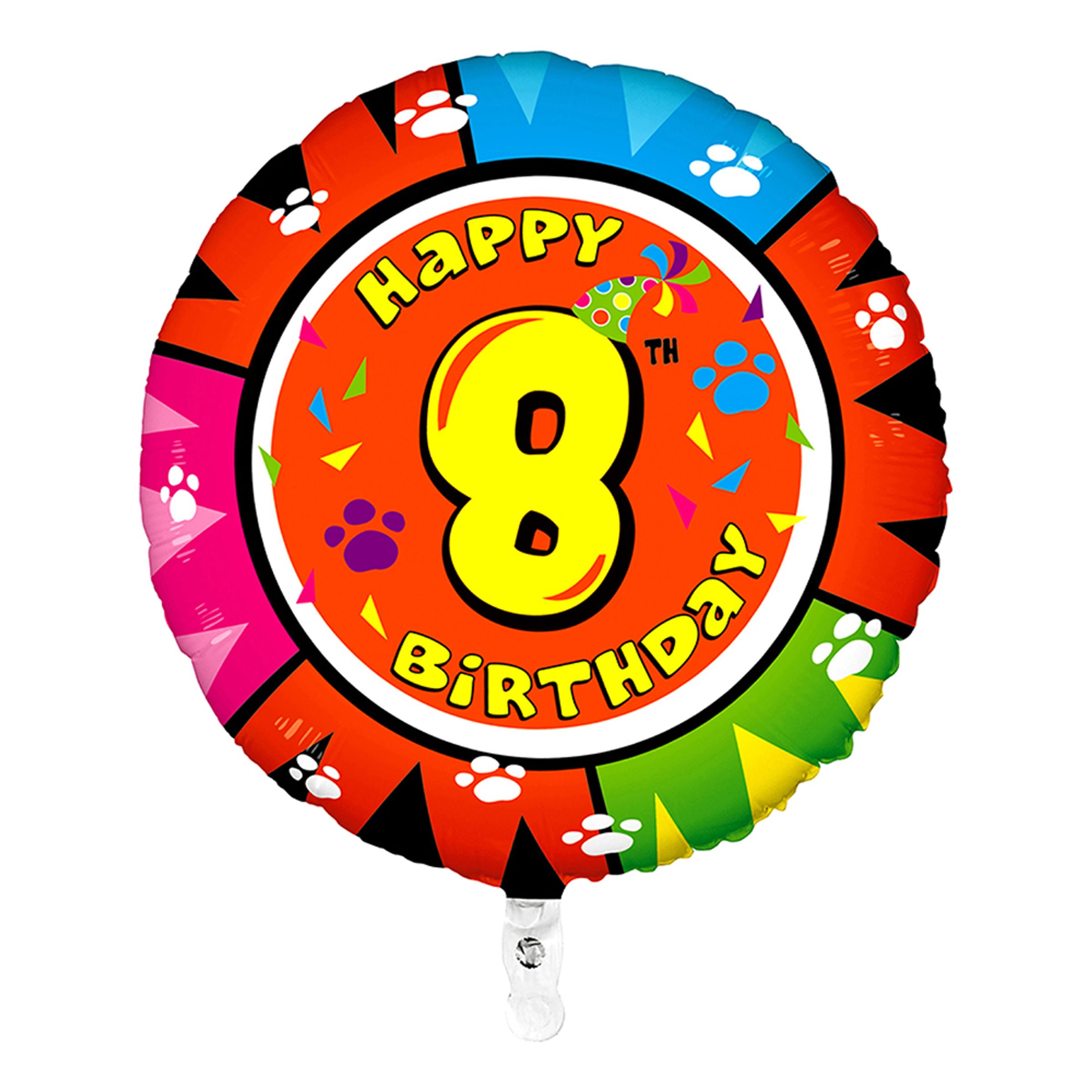Läs mer om Folieballong Happy Birthday - Siffra 8