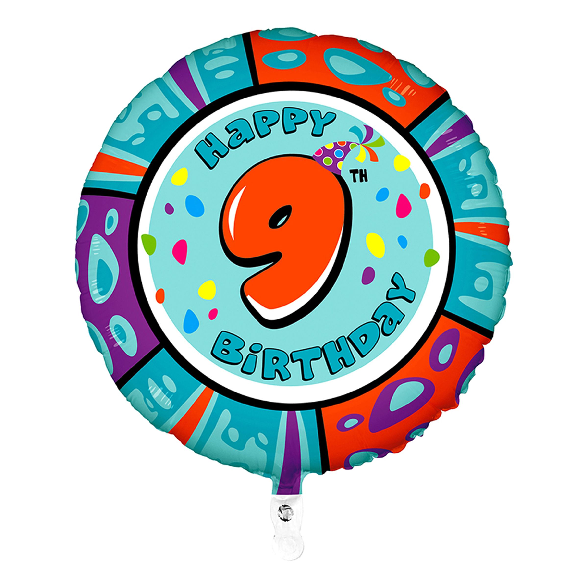 Läs mer om Folieballong Happy Birthday - Siffra 9