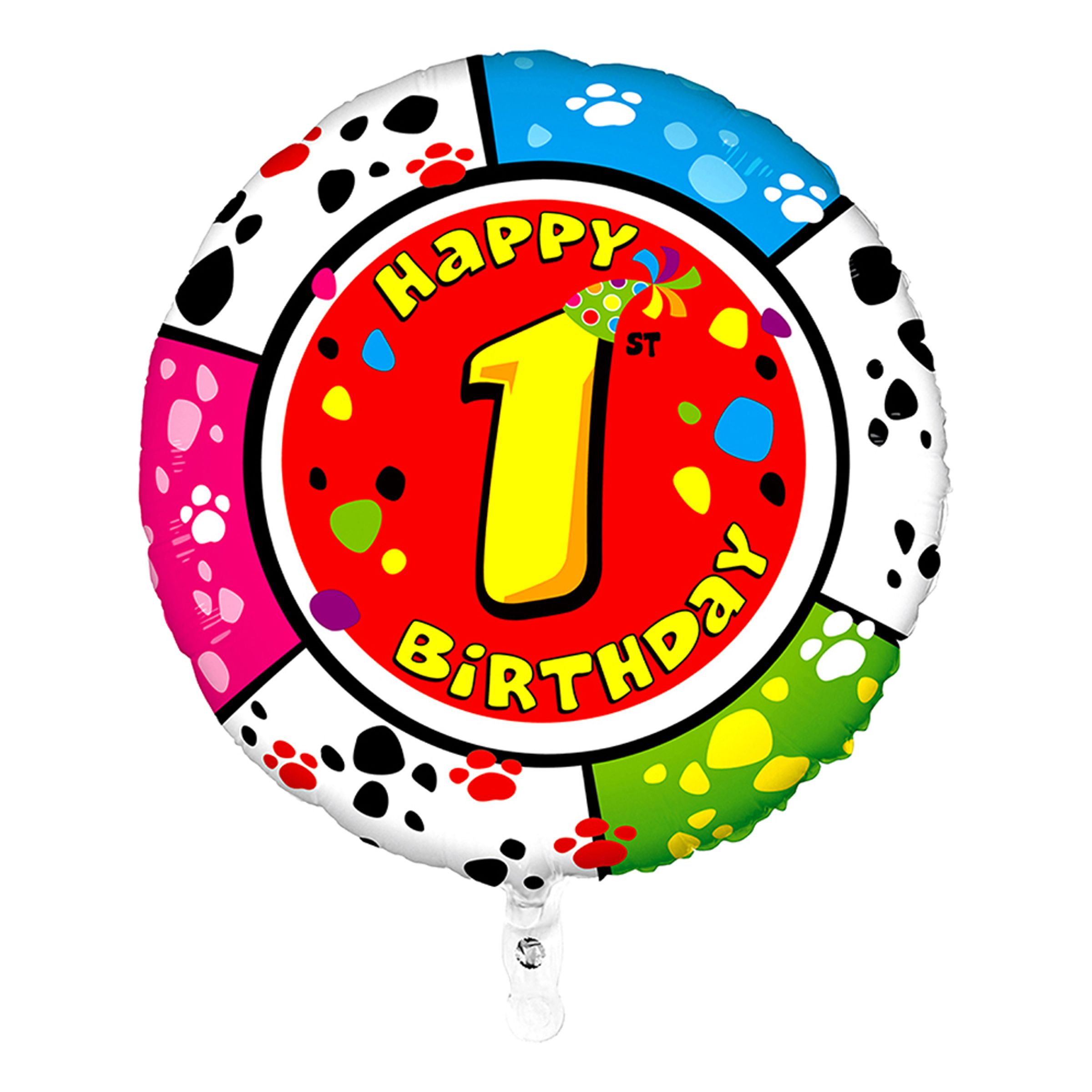 Läs mer om Folieballong Happy Birthday - Siffra 1