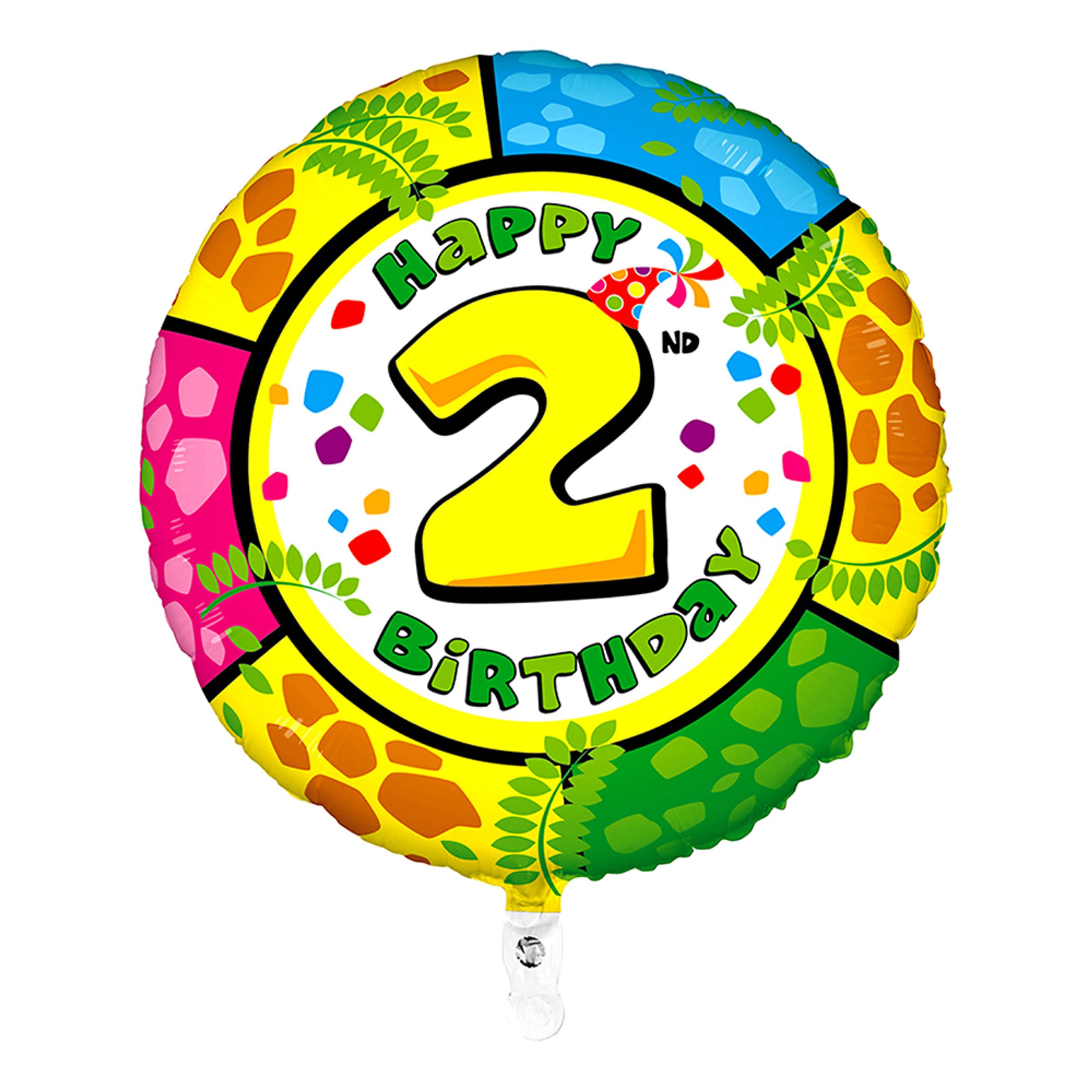 Folieballong Happy Birthday - Siffra 2