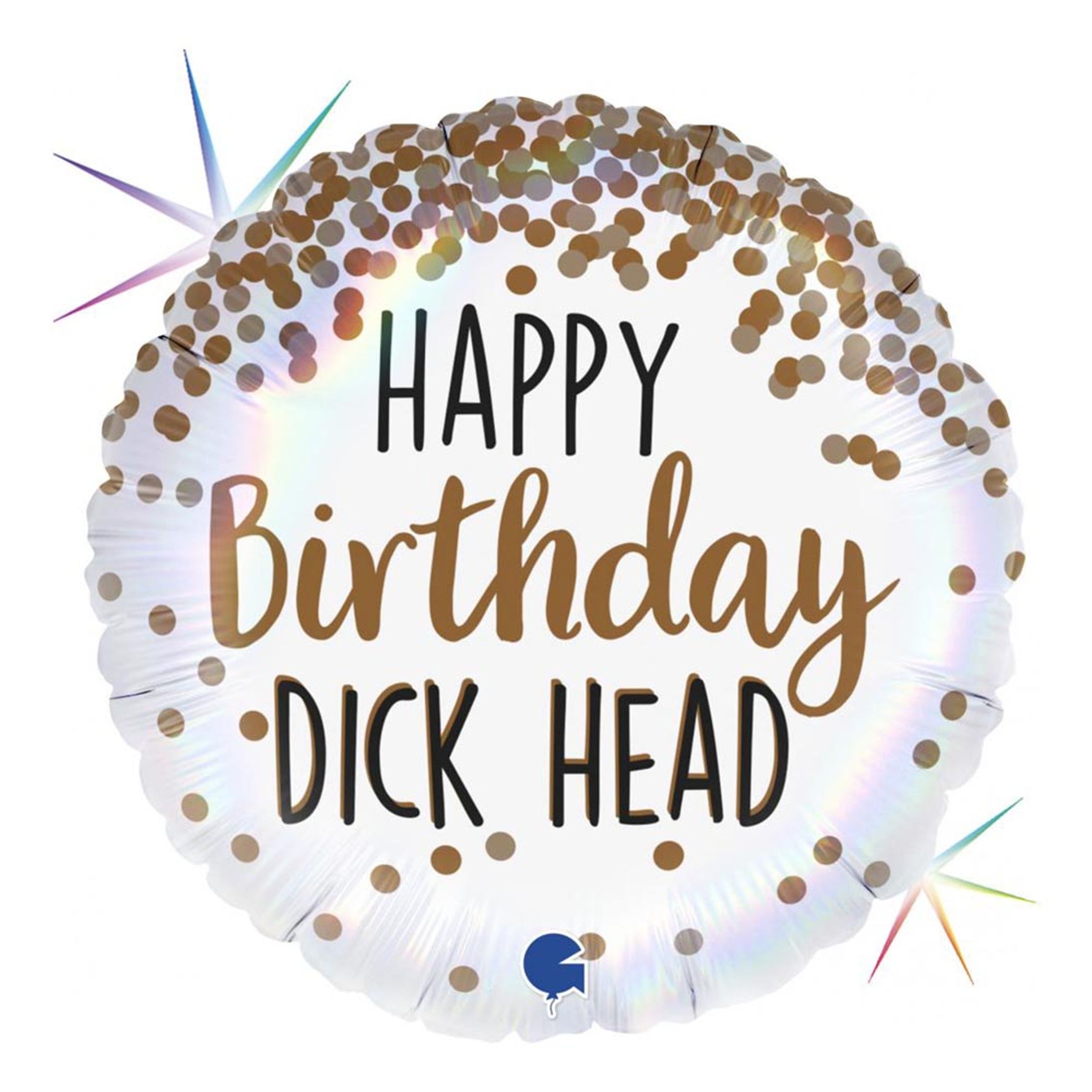 Läs mer om Folieballong Happy Birthday Dick Head