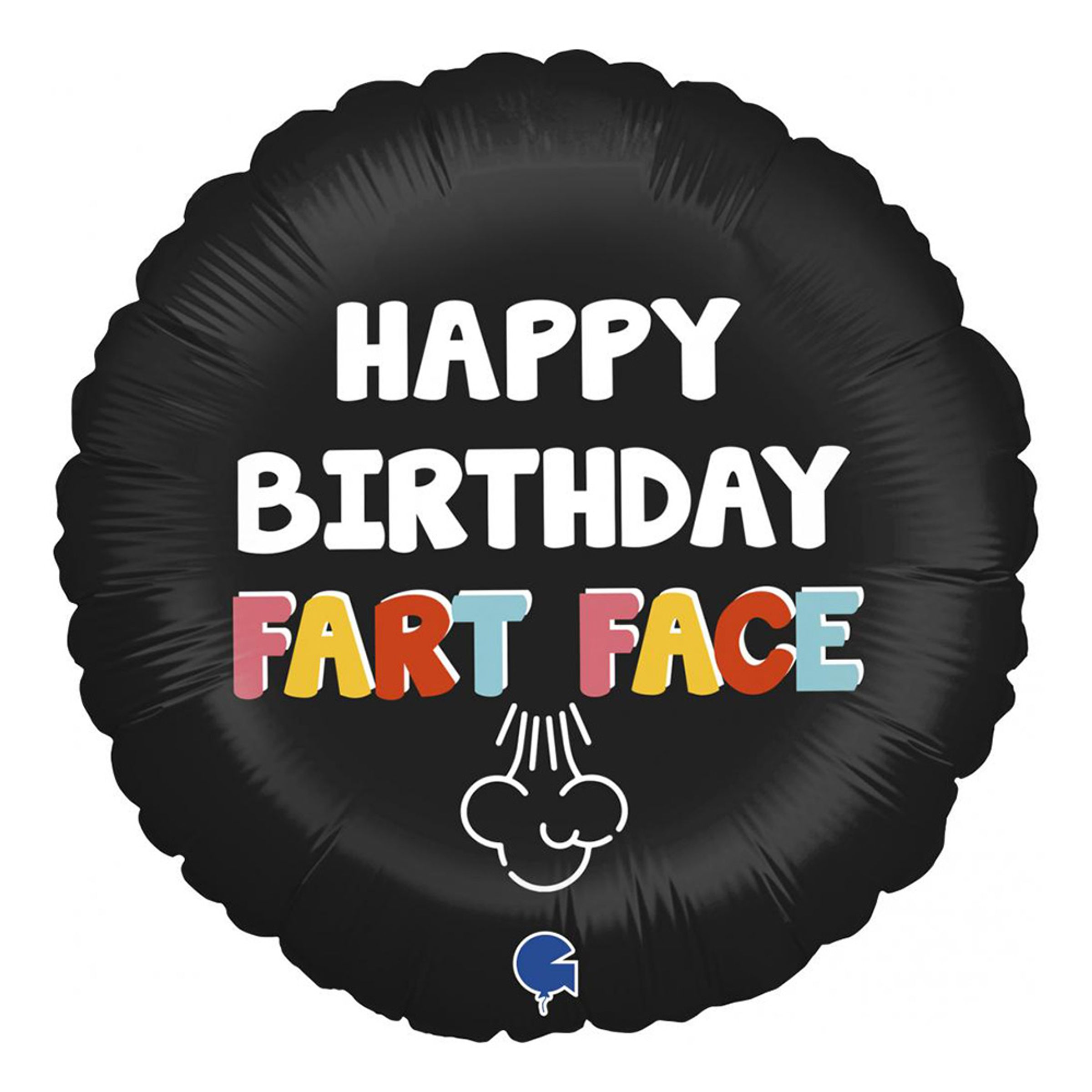Folieballong Happy Birthday Fart Face