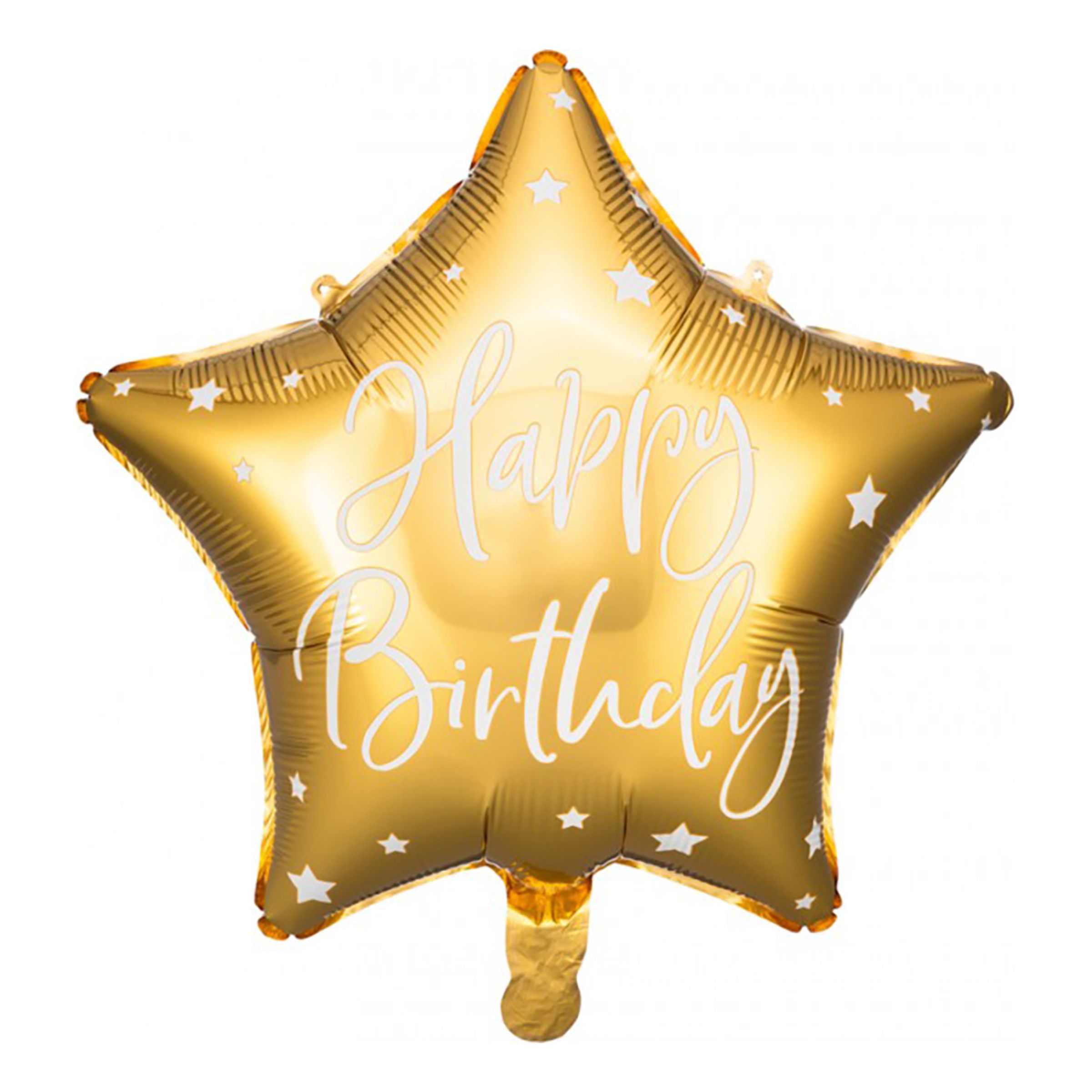 Läs mer om Folieballong Happy Birthday Guld - 40 cm
