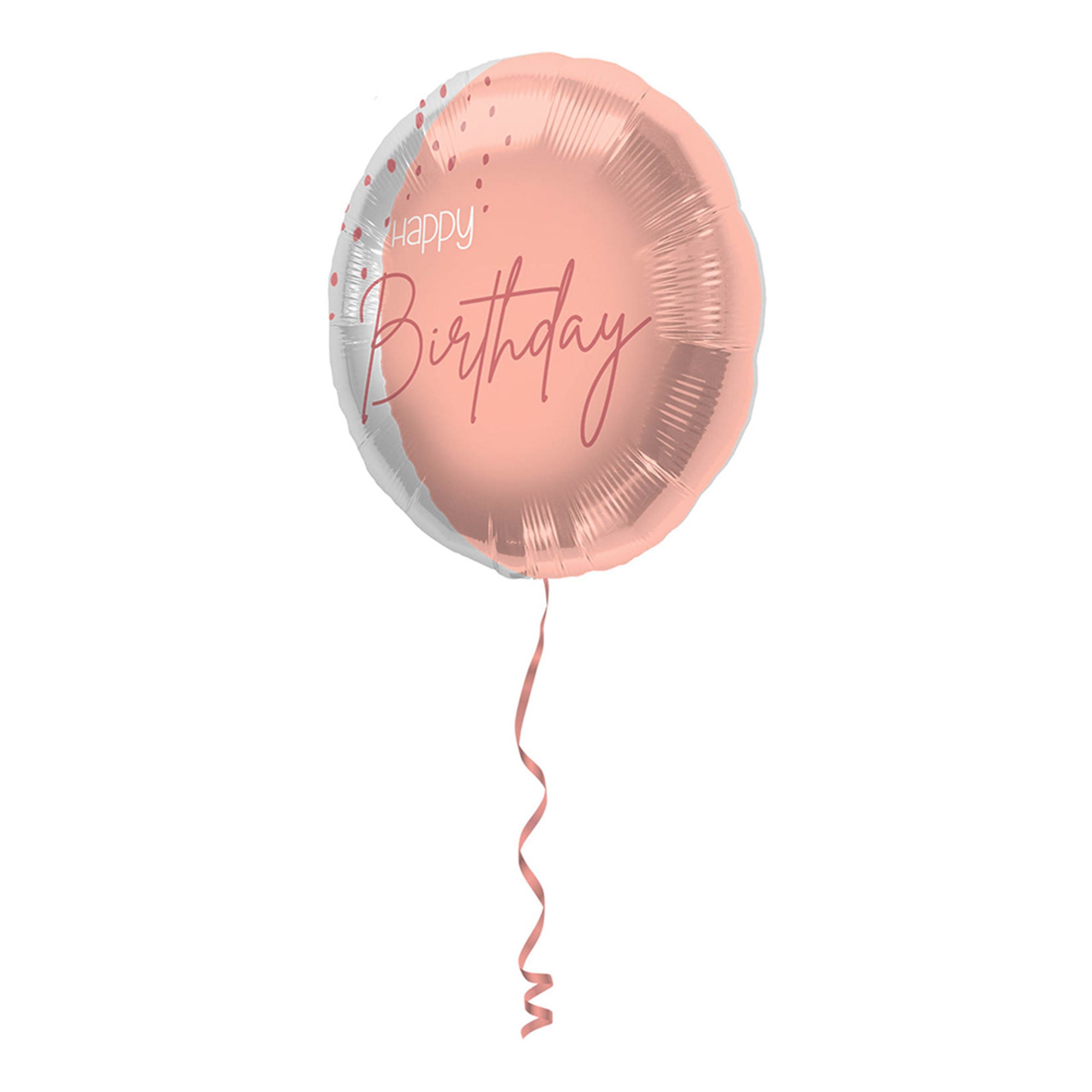 Läs mer om Folieballong Happy Birthday Lush Blush - 45 cm
