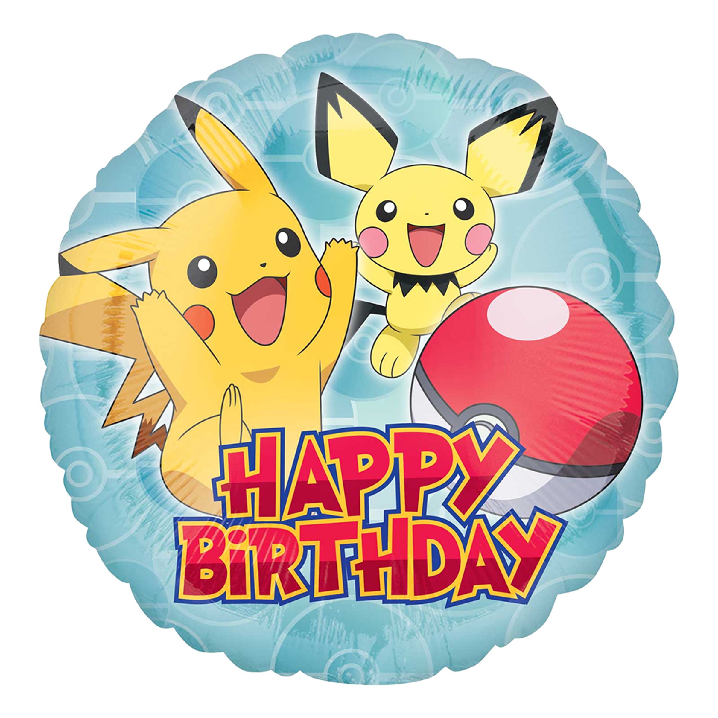 Läs mer om Folieballong Happy Birthday Pokémon - 1-pack