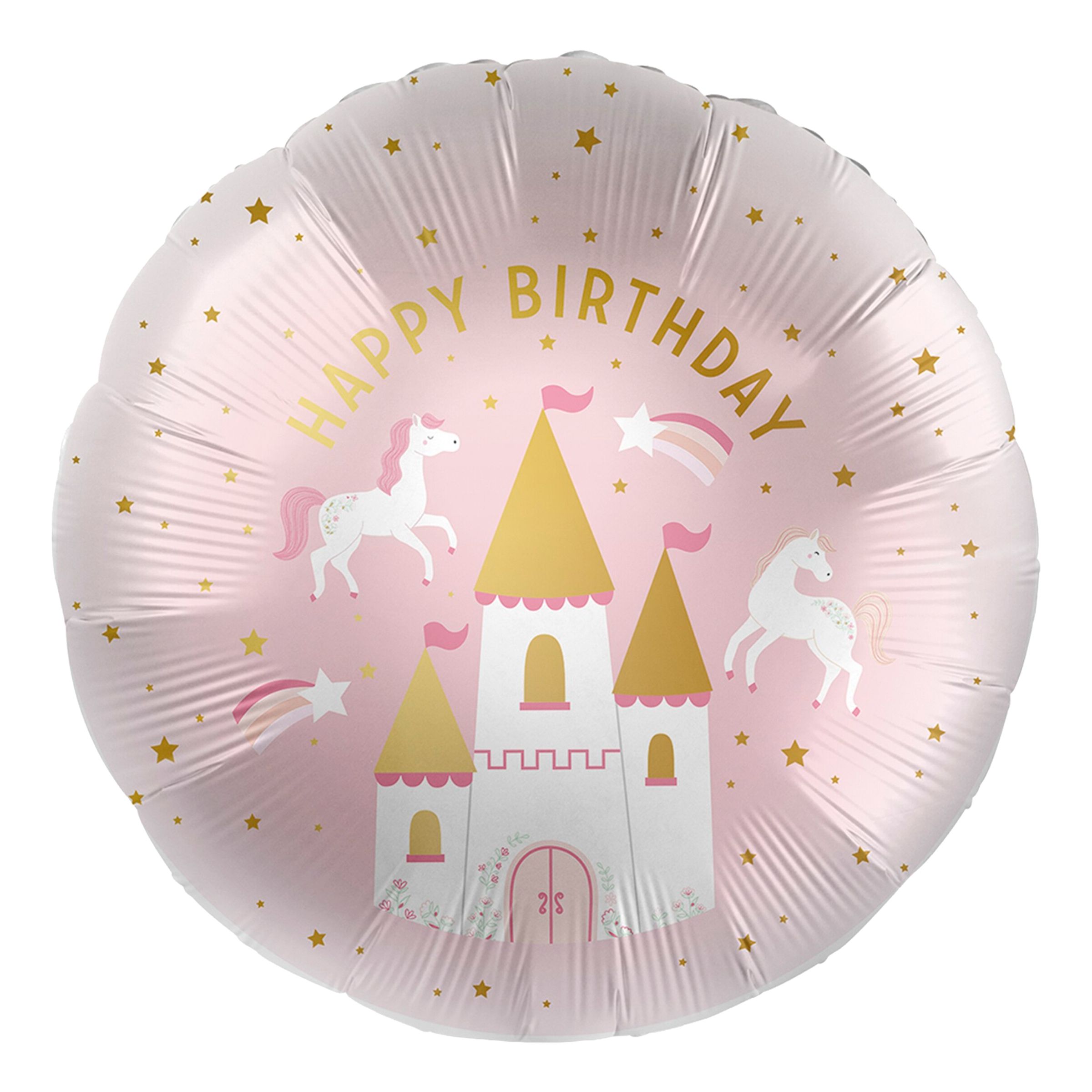 Läs mer om Folieballong Happy Birthday Prinsesslott