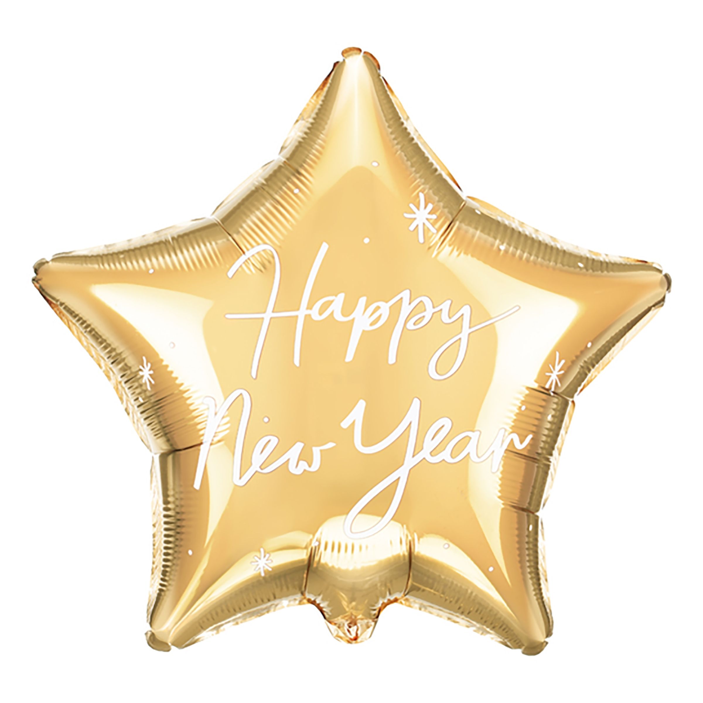 Läs mer om Folieballong Happy New Year Guld Stjärna