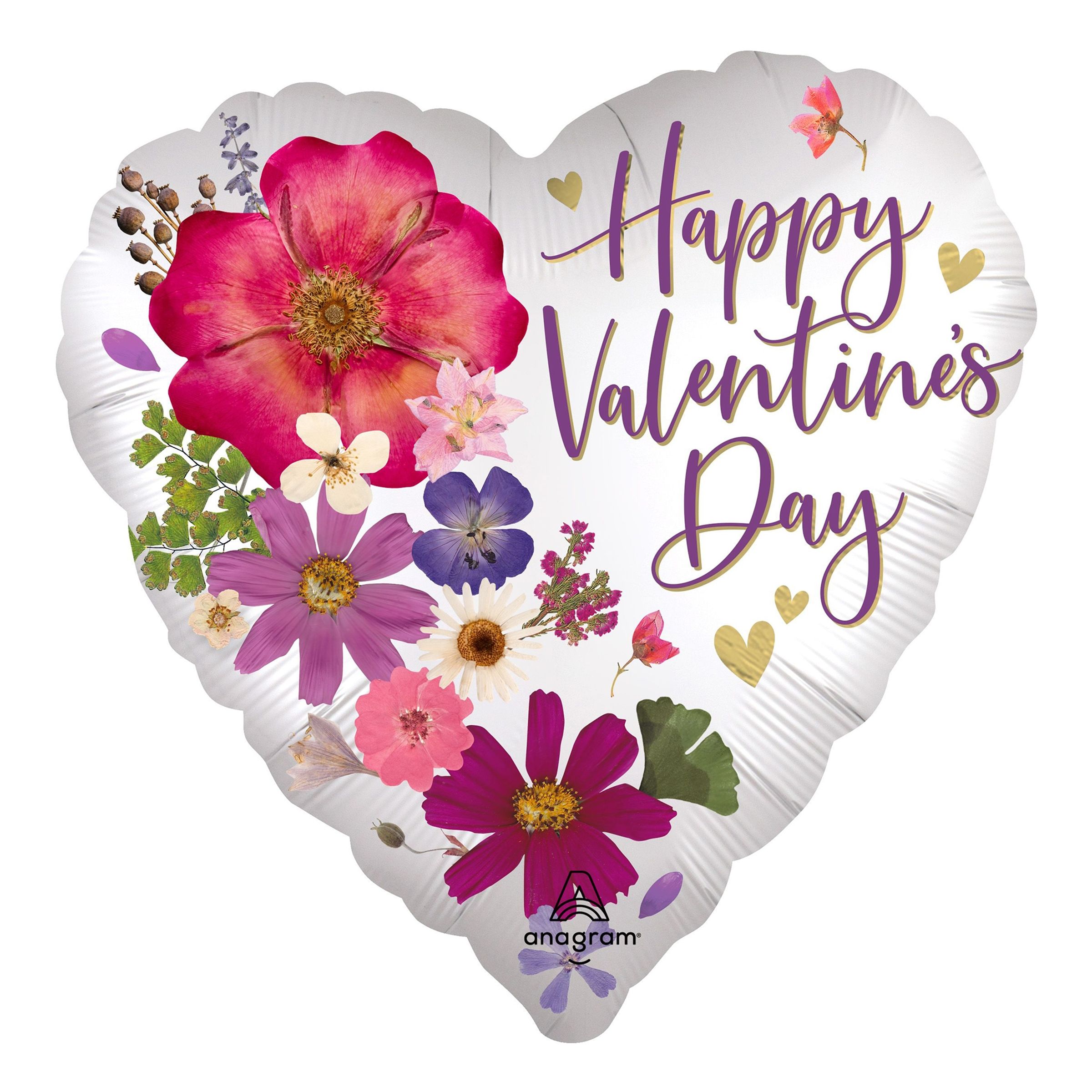 Läs mer om Folieballong Happy Valentines Day på Pinne