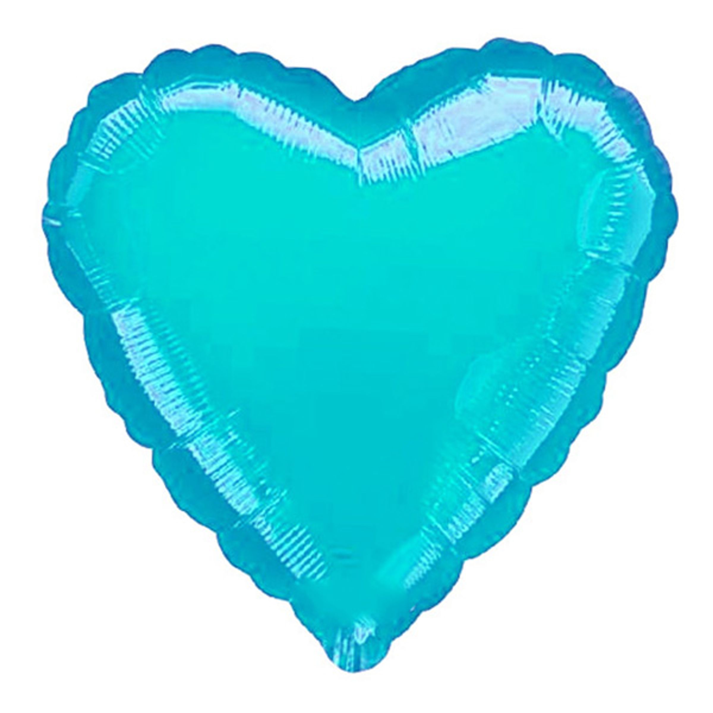 Folieballong Hjärta Ljusblå
