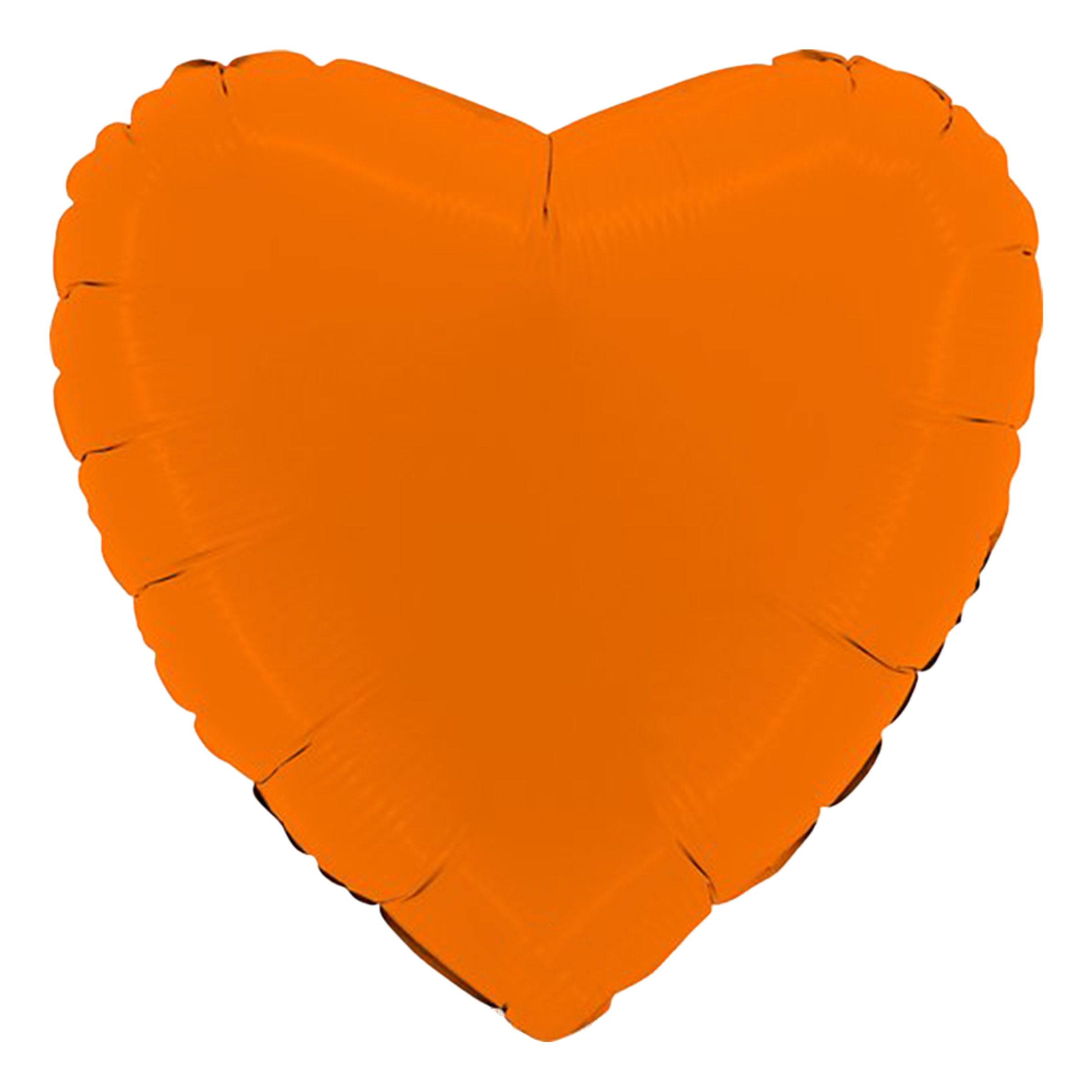 Läs mer om Folieballong Hjärta Matt Orange