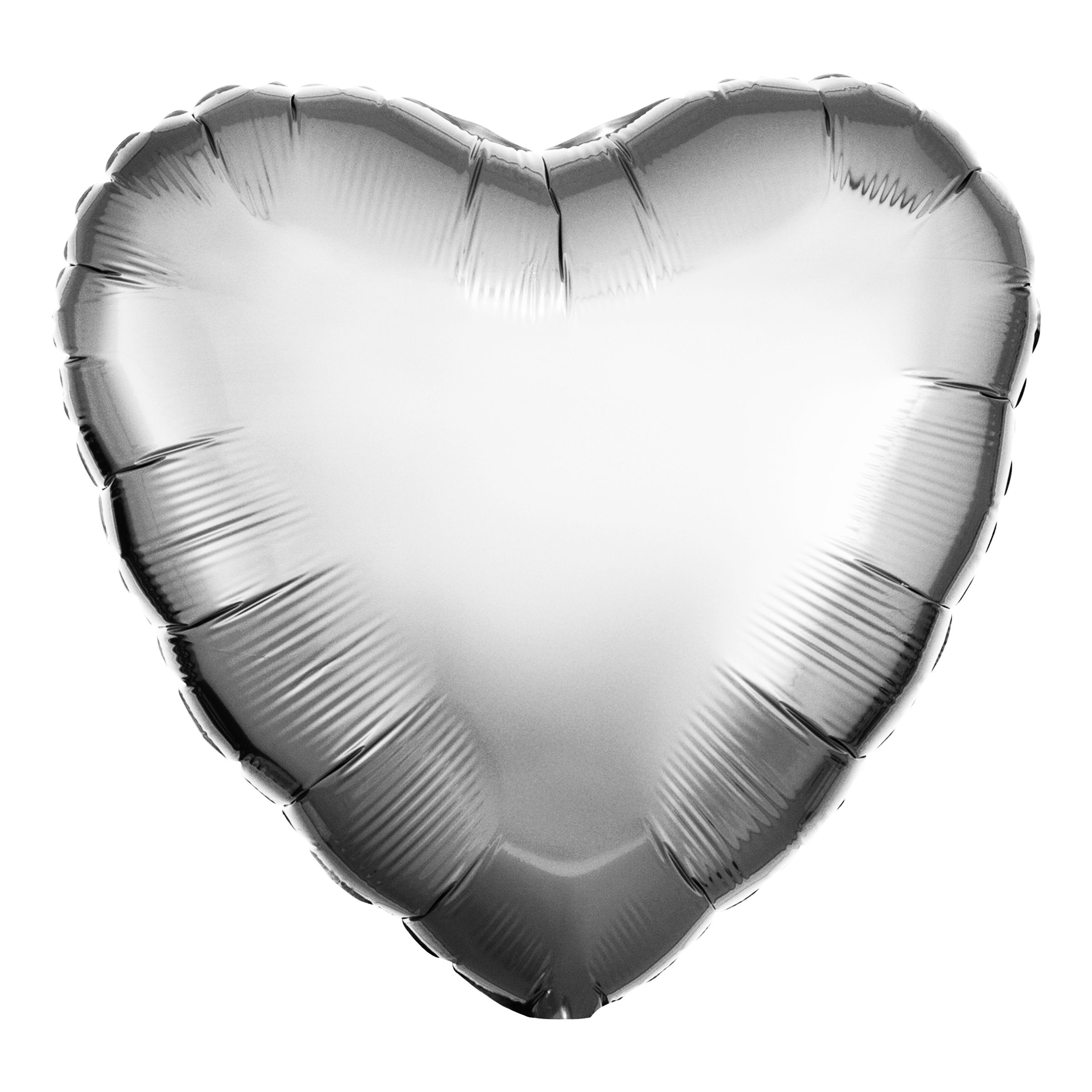 Läs mer om Folieballong Hjärta Metallic Silver
