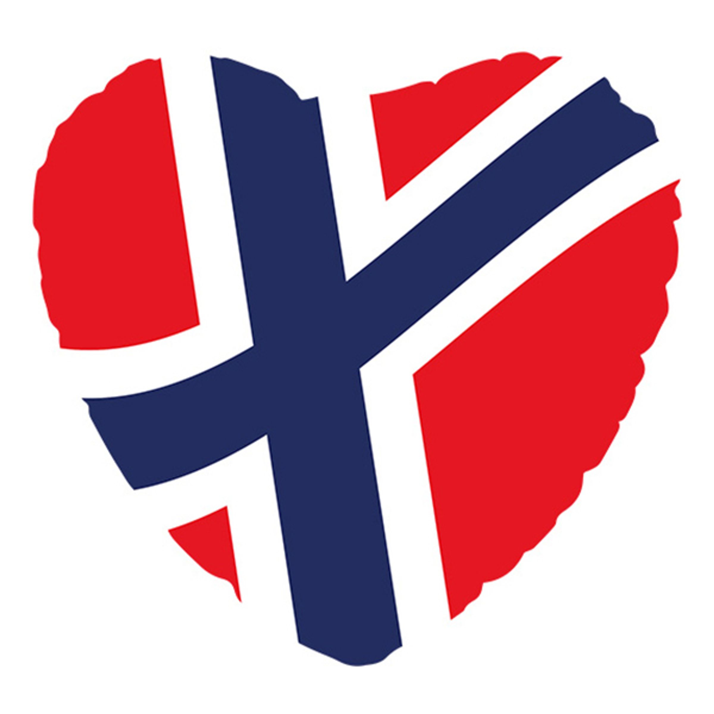 Folieballong Hjärta Norska Flaggan